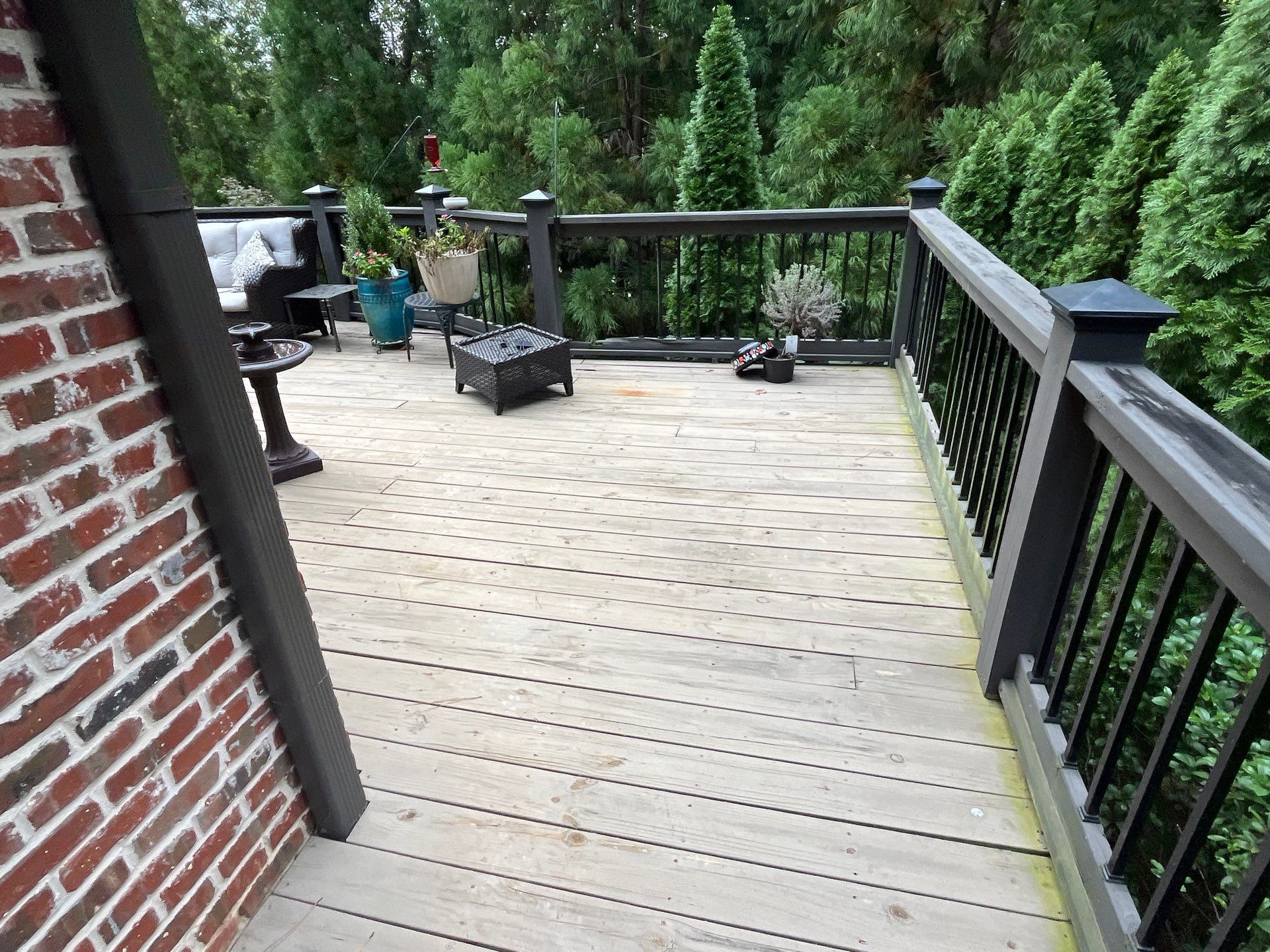 Deck Build using Pressure Treated Pine with Timbertech Deck Lighting by Nelson Exteriors 