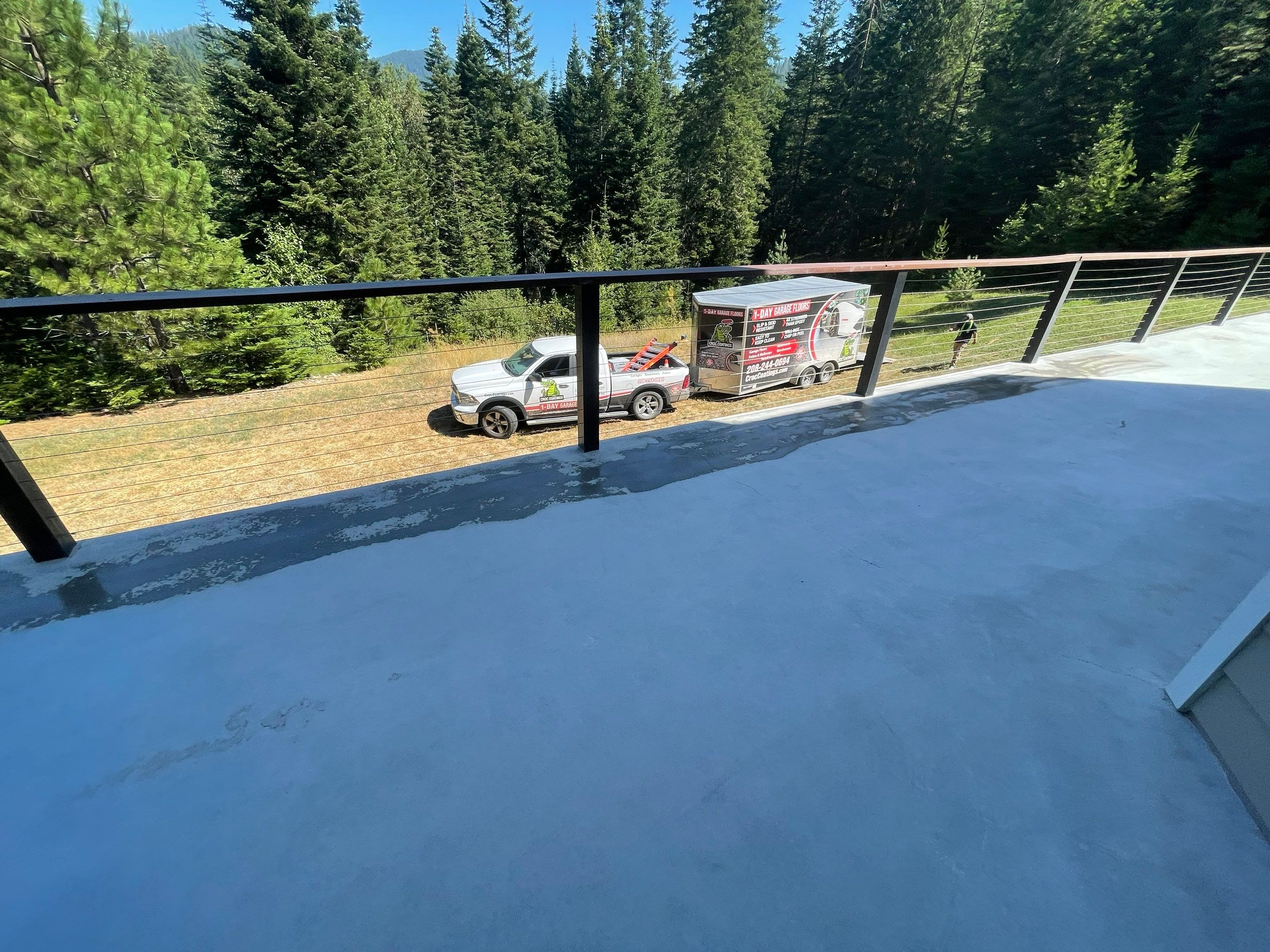 Patio Transformation using Greystone 1/8" by Croc Coatings, LLC