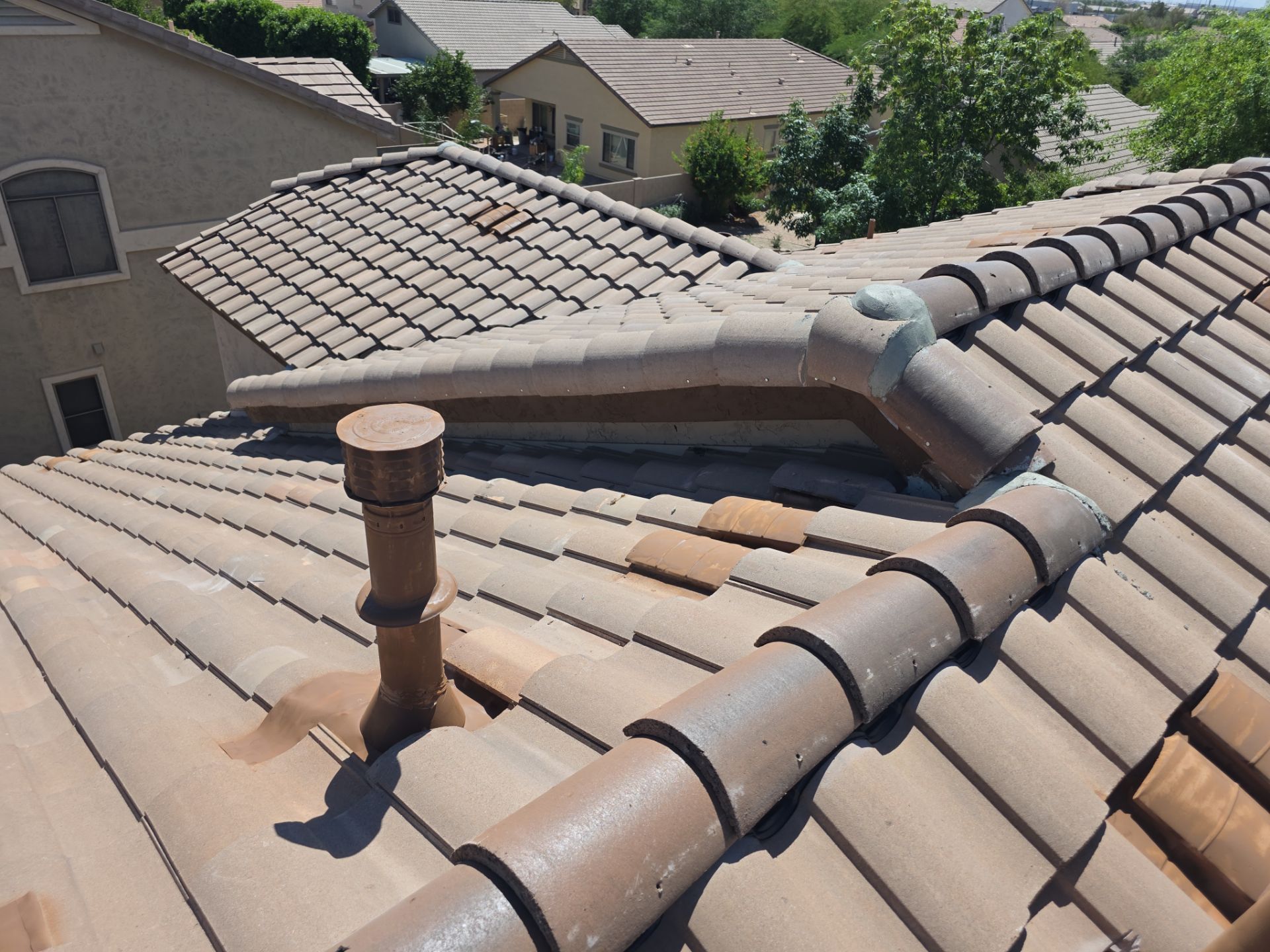 Tile Reset using Concrete Tiles in Mesa, Arizona by Weather-Tite Roofing