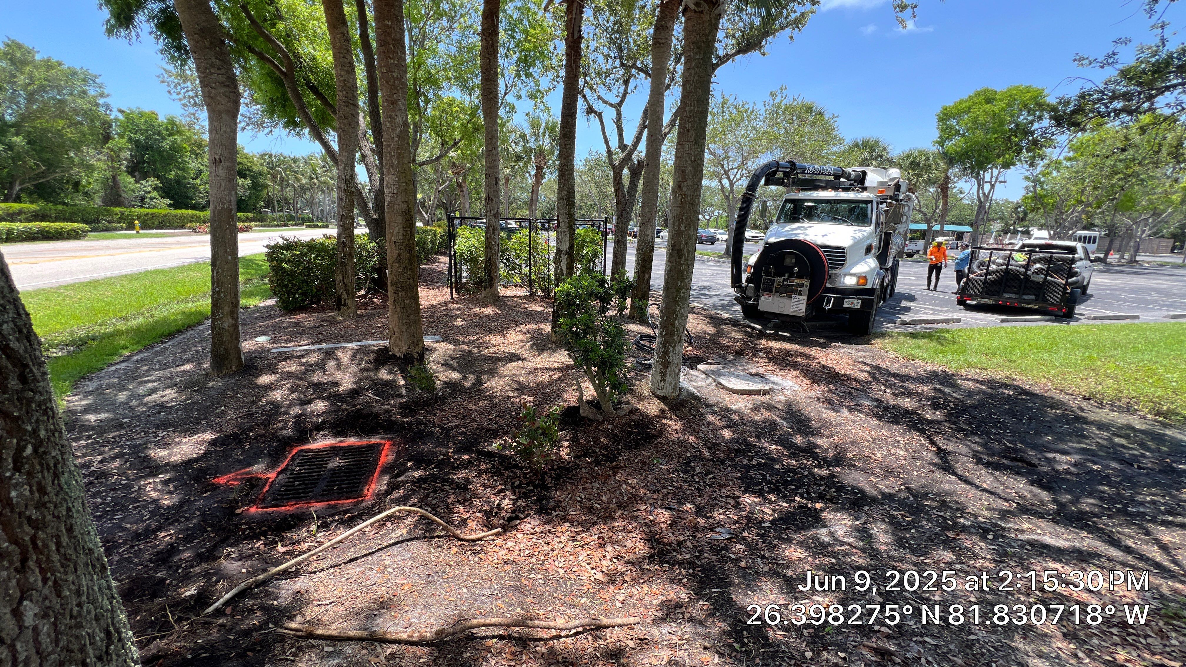Pelican Landing Beach Parking Lot Stormwater System Maintenance by Don Mar, Inc. Storm Water Solutions
