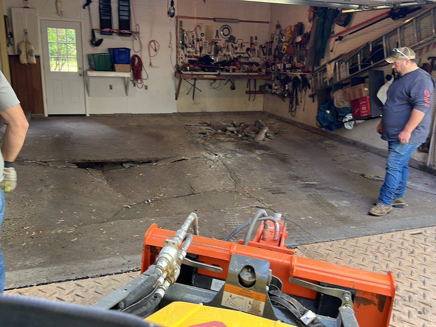 Concrete garage floor replacement  by NG Masonry & Construction LLC