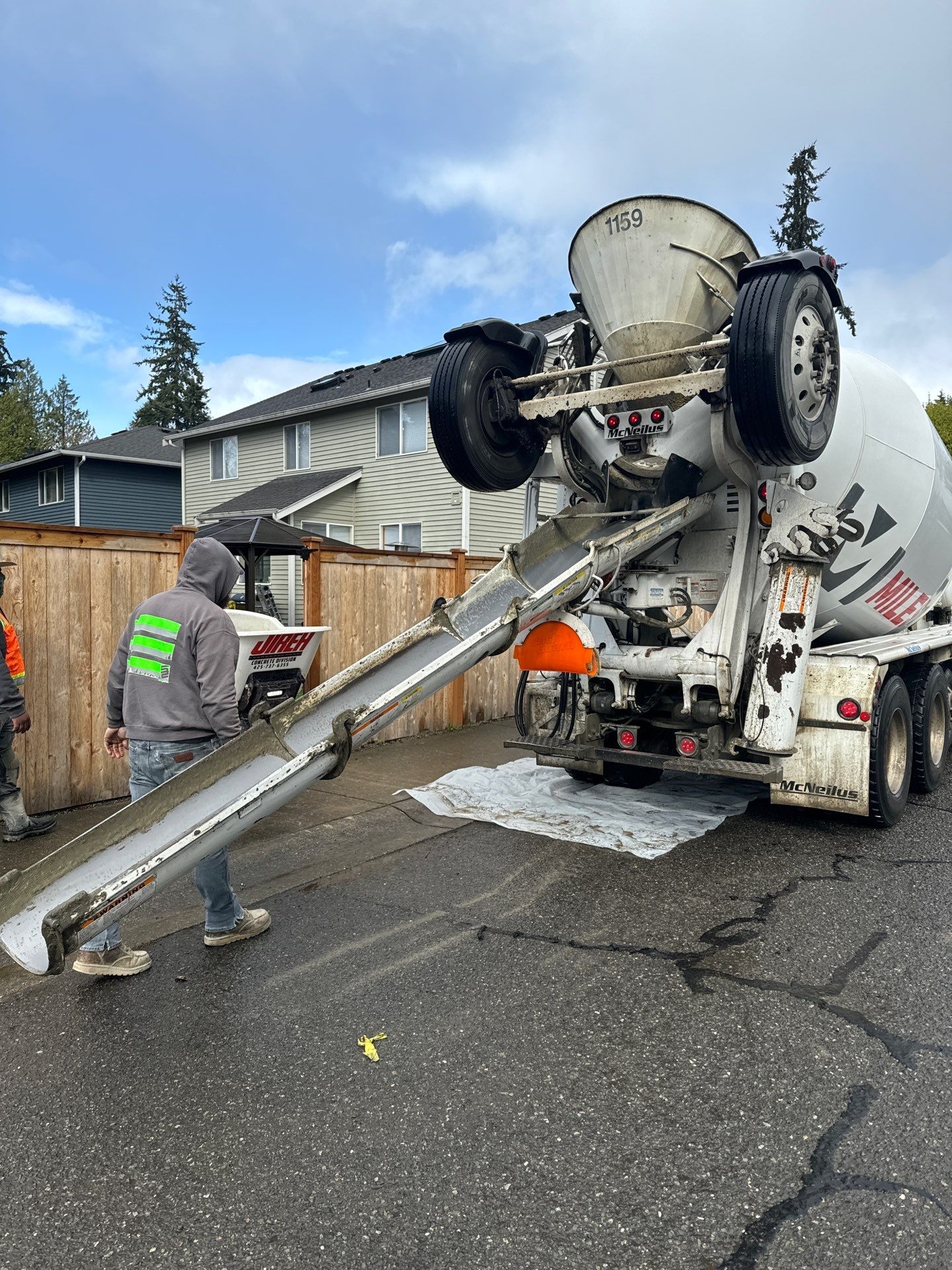 Benedict | Stamped Concrete Back Patio by Jireh Asphalt & Concrete Inc 