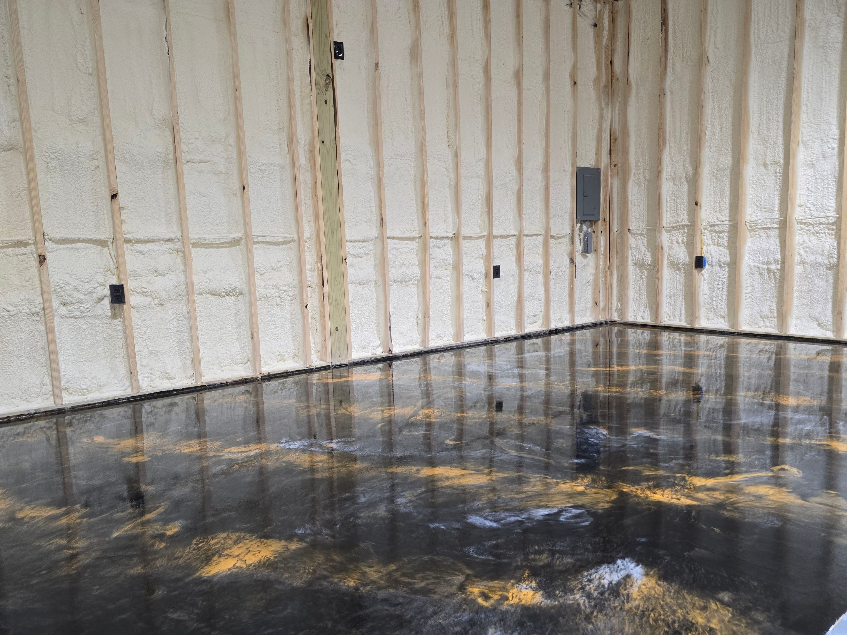 Amazing Standalone Garage + Metallic Epoxy by Elite Floor Solutions