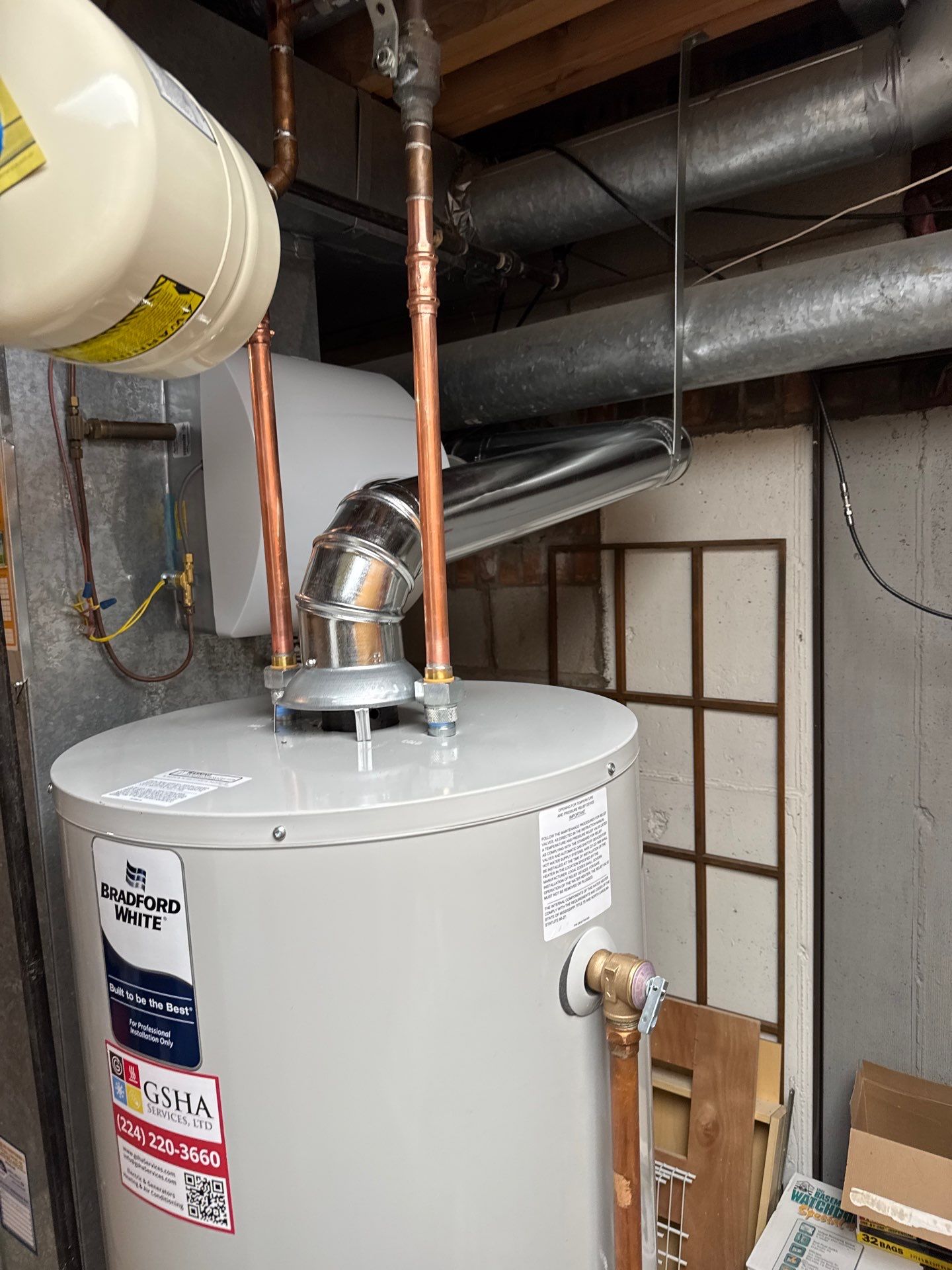 Bradford White Water Heater Installation by GSHA Services LTD