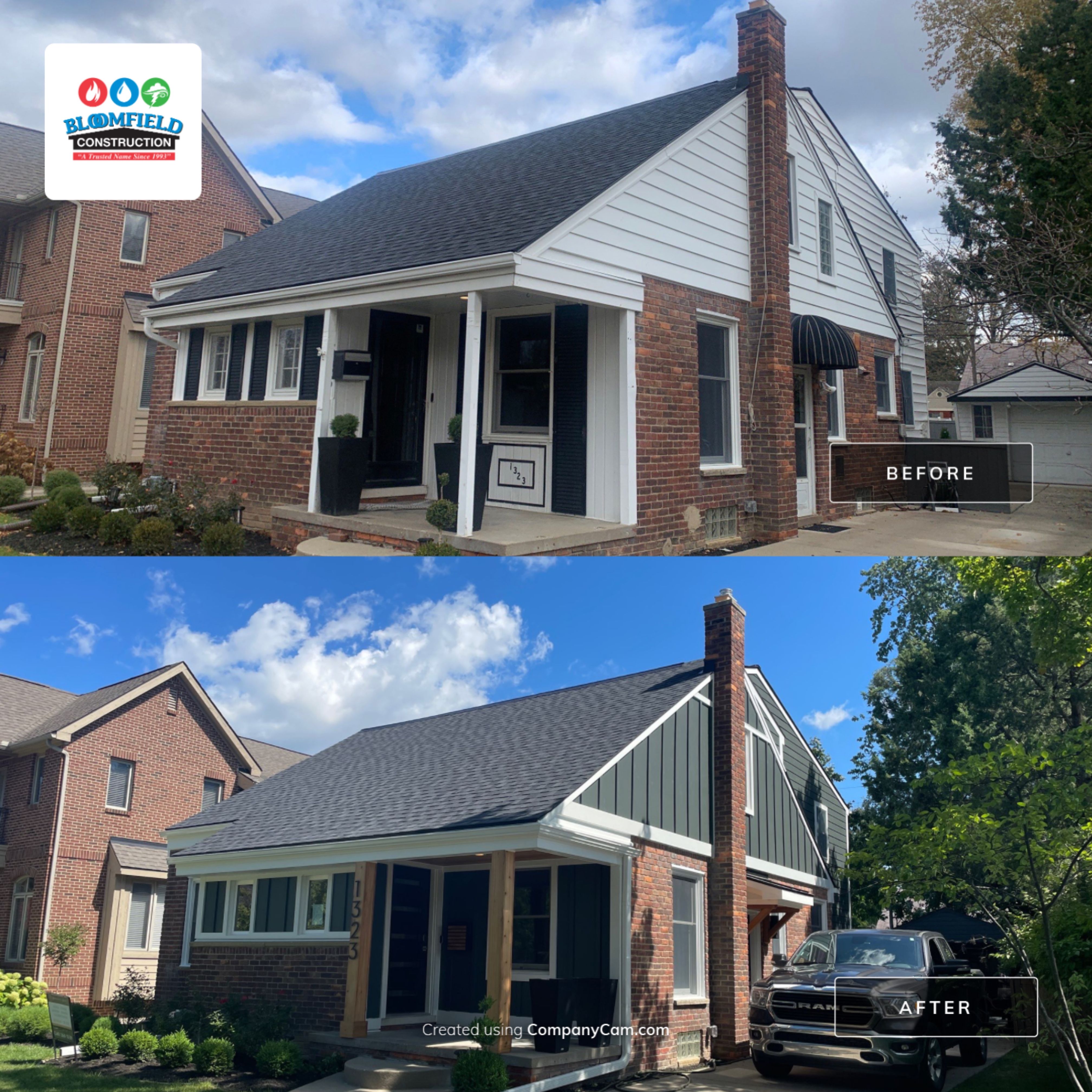 Siding Installation using James Hardie - Private Residence  by Bloomfield Construction & Restoration