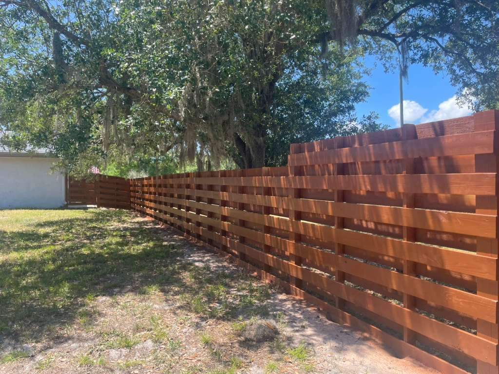Horizontal Shadowbox Fence in Port Charlotte by True Fence LLC