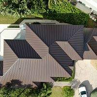 .032 Aluminum 1.5" Mechanical Seam Mansard Brown  by Total Roofing System The Metal Roof Experts