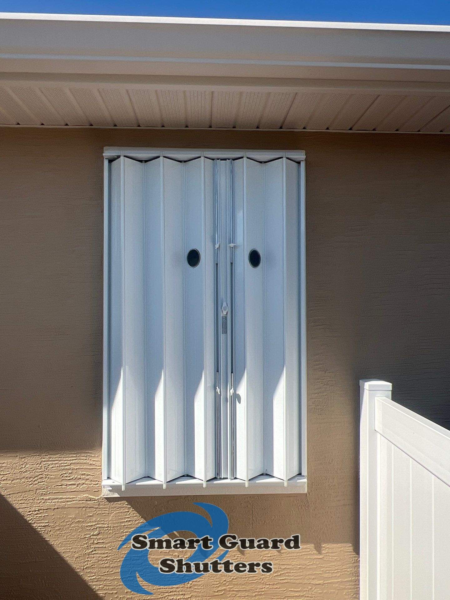 Hurricane Protection In White by Smart Guard Shutters