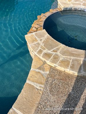 Freeform Pool & Spa Remodel with Flagstone Coping