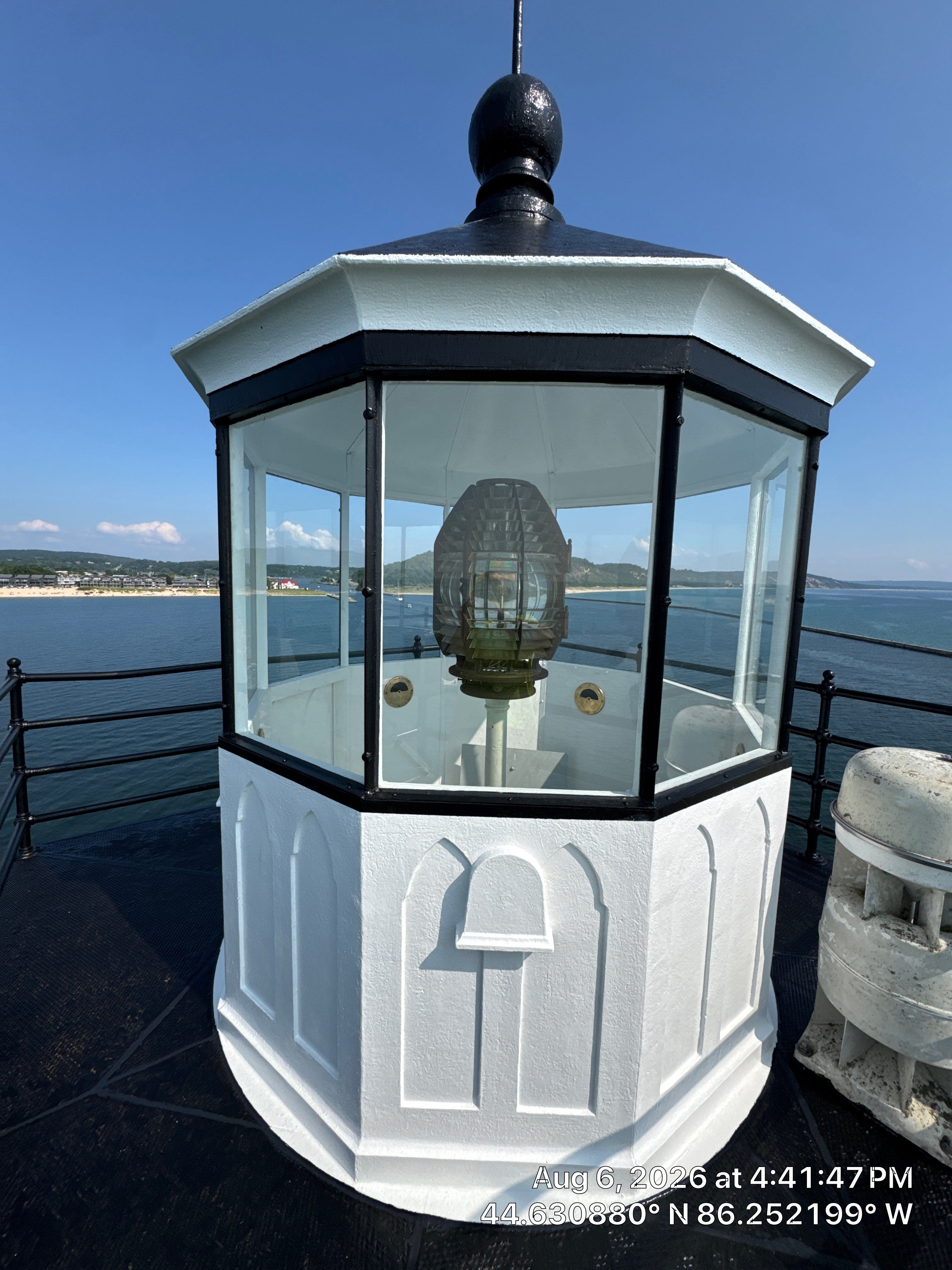 Historical Restoration and Coating of Frankfort North Breakwater Lighthouse by Finkle Preservation & Construction 