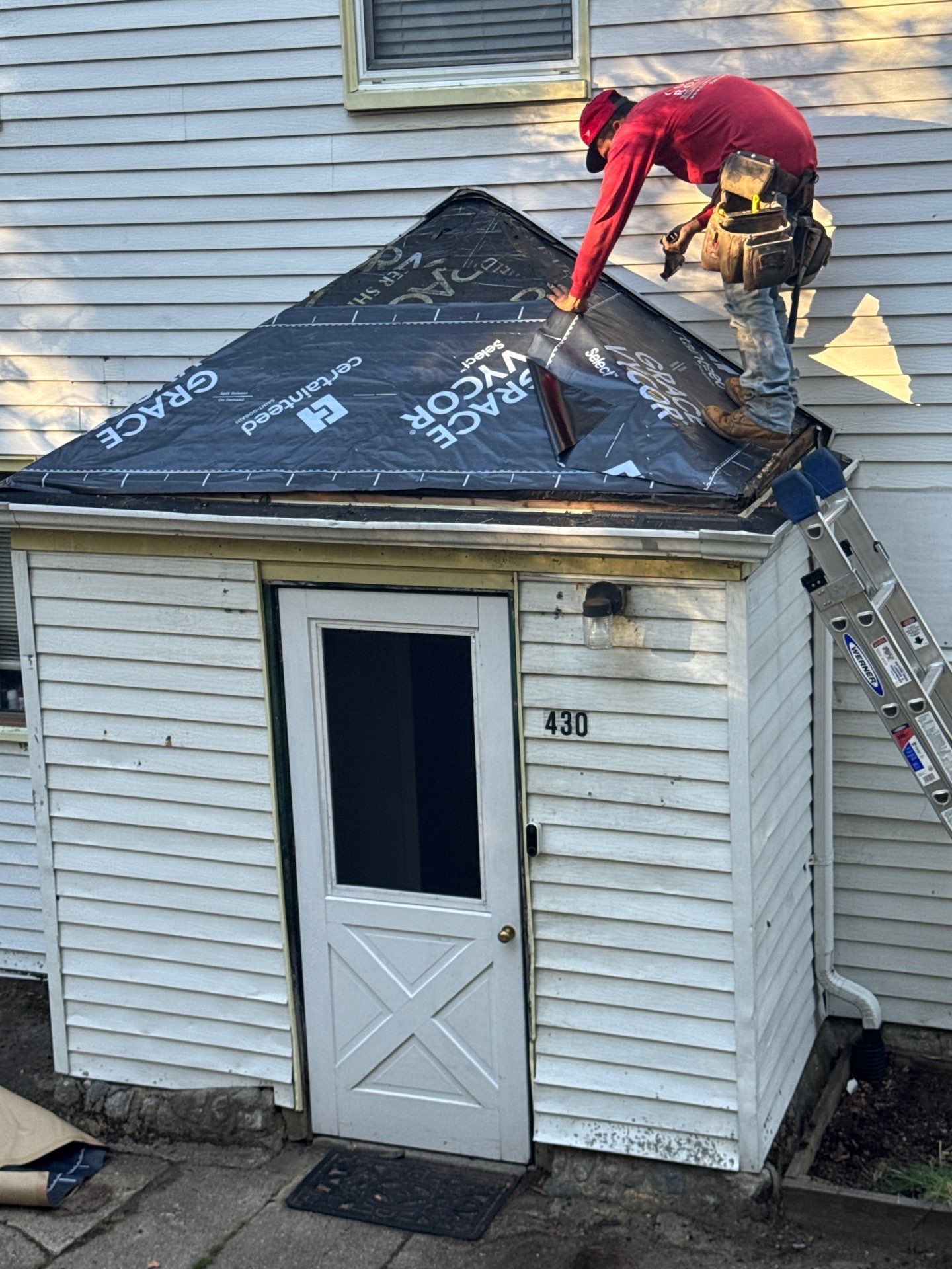 Full Roof & Porch EPDM Replacement with Skylight and Chimney Repairs by Mighty Dog Roofing of Greater Middlesex County