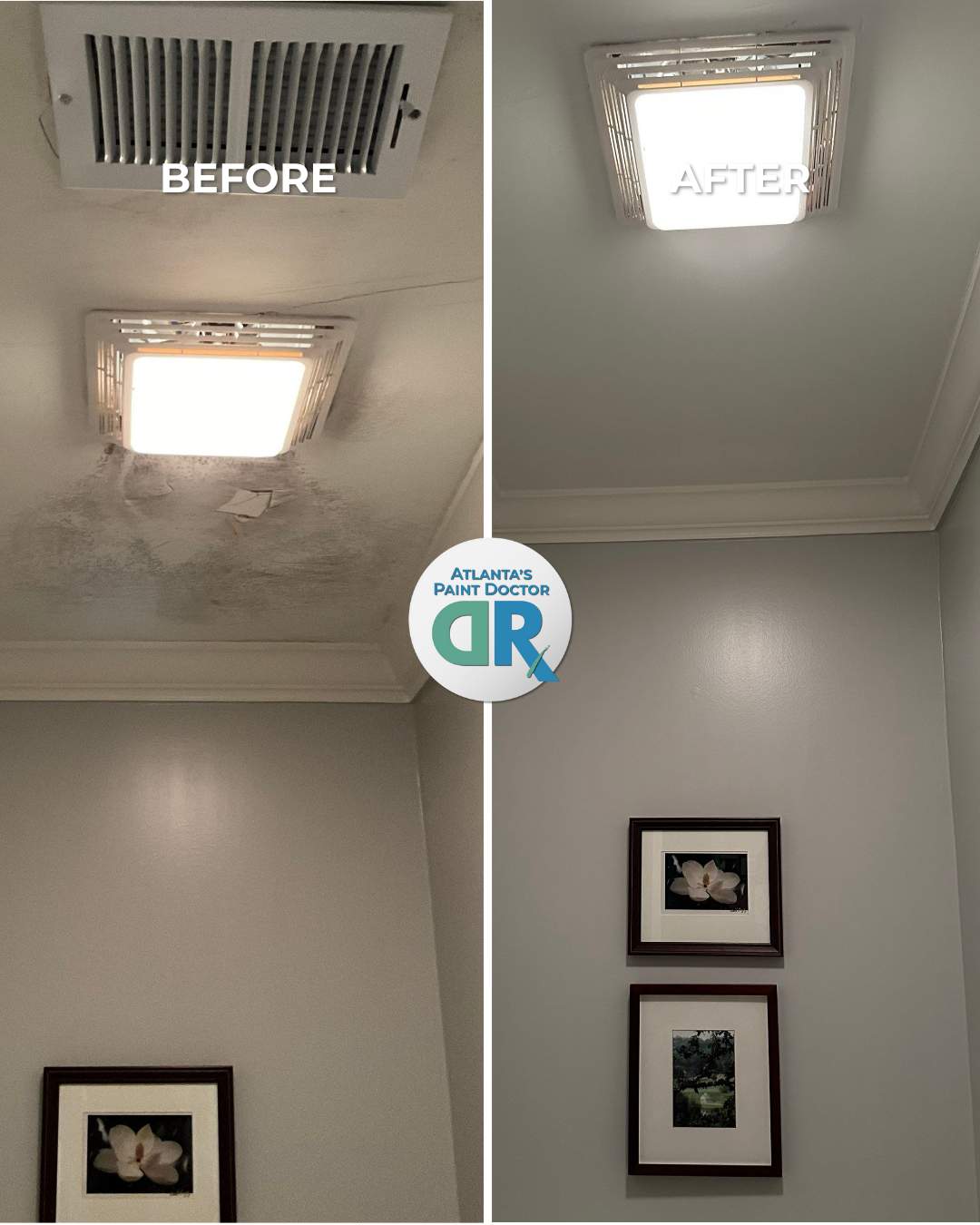 Interior Restoration – Humidity Damage Repair by Atlanta's Paint Doctor