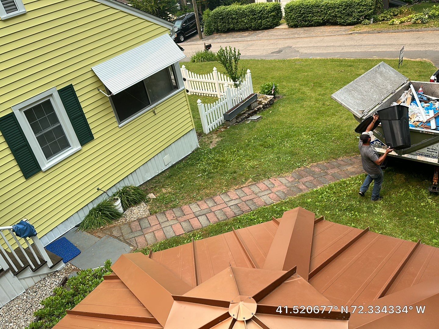 Residential Roofing Installation using Copper Penny Metal Roof by A Plus Exterior