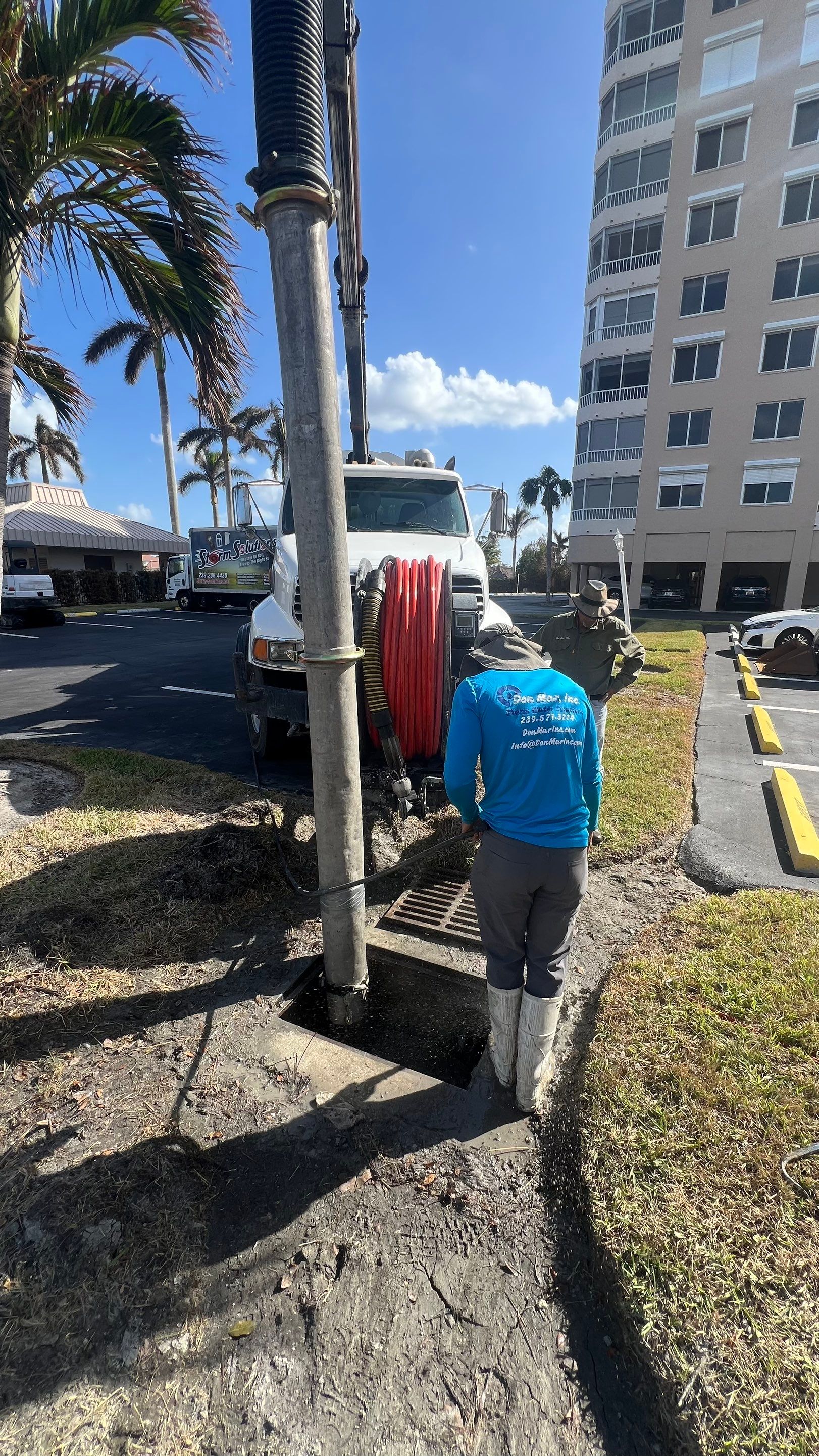 Condo Storm Water System Cleaning and Maintenance From Hurricane Ian by APS Power & Water