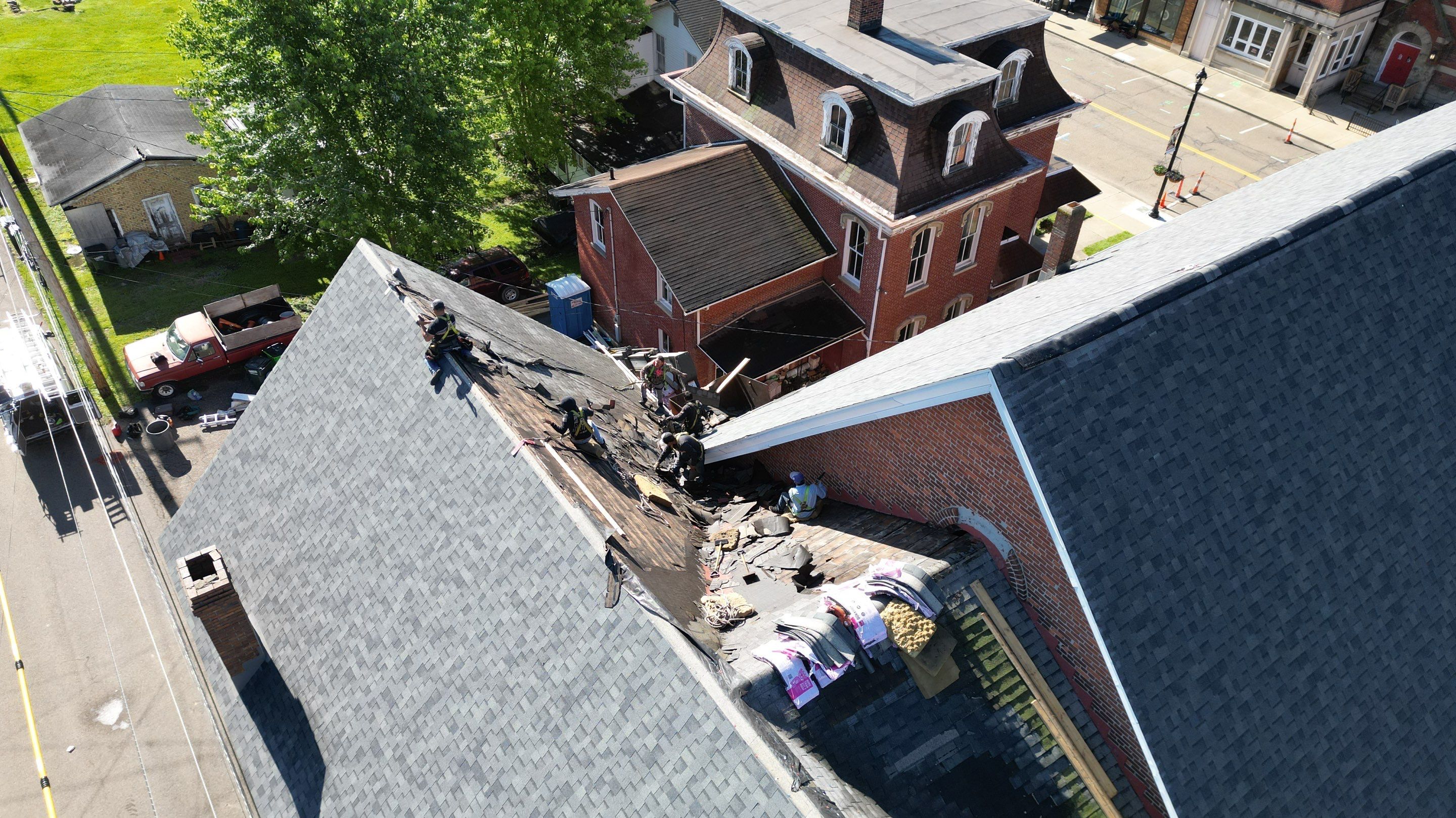 Commercial Roofing Installation using Duration Series Shingles - Estate Gray by RoofX 