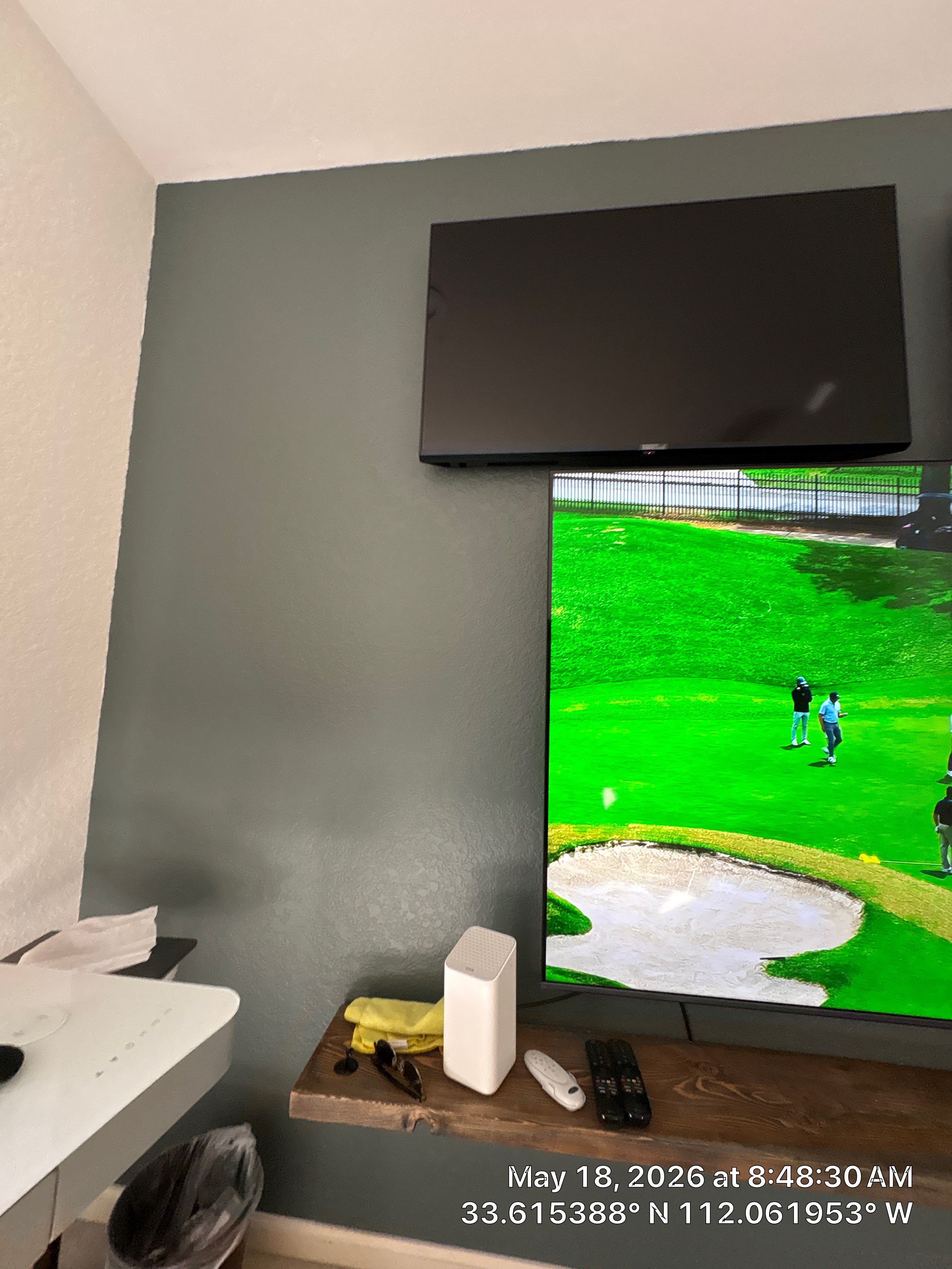 Modern Ceiling Fan and Media Wall Installation in Phoenix by CompanyCam Sales Demo