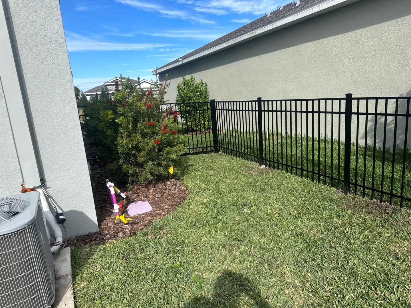 Aluminum Fence Installation using Black 3 Rail Aluminum Fence by Asap fence and gates, LLC