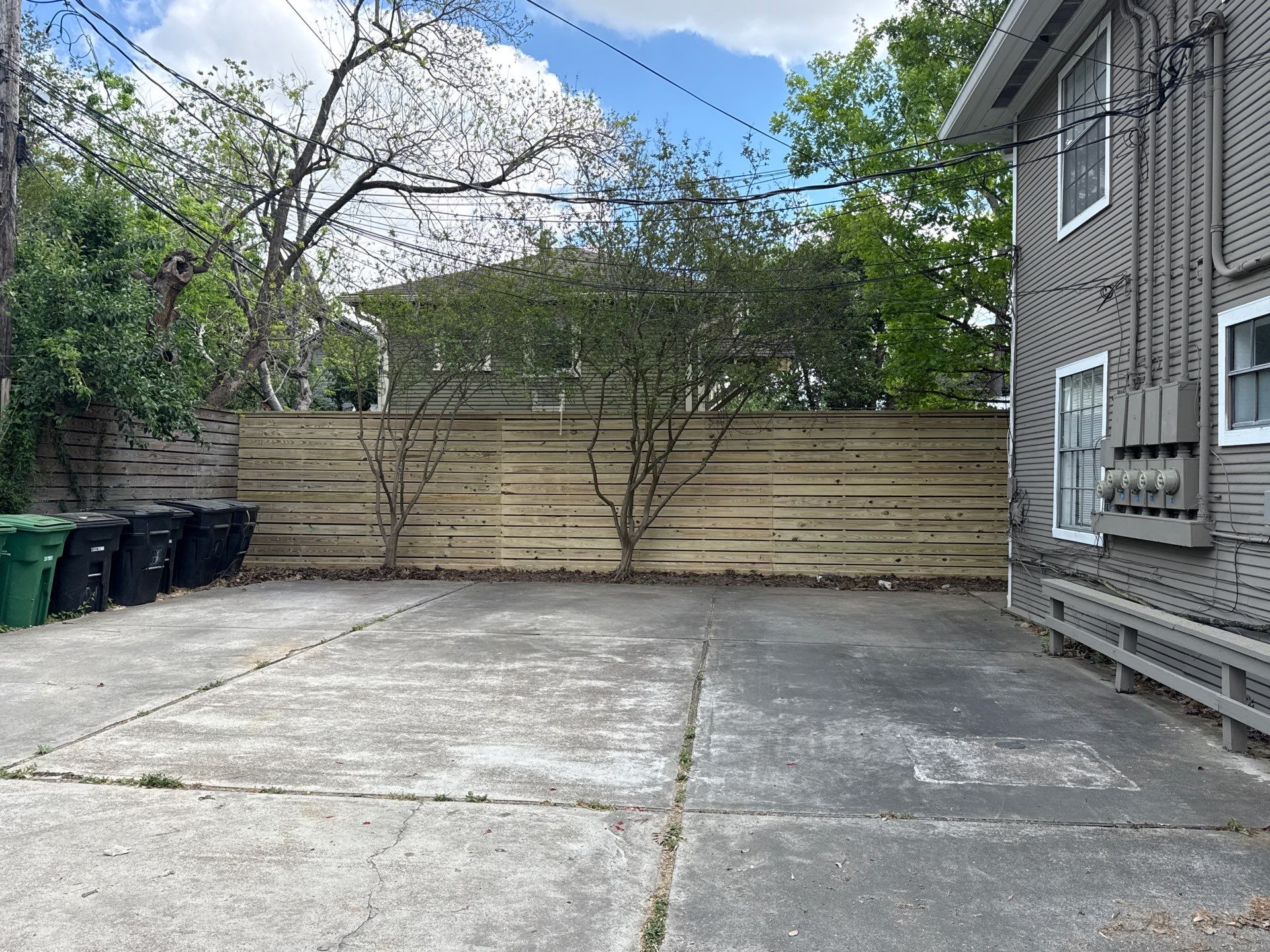 Modern Treated Pine Horizontal Fence by Tim's Fences