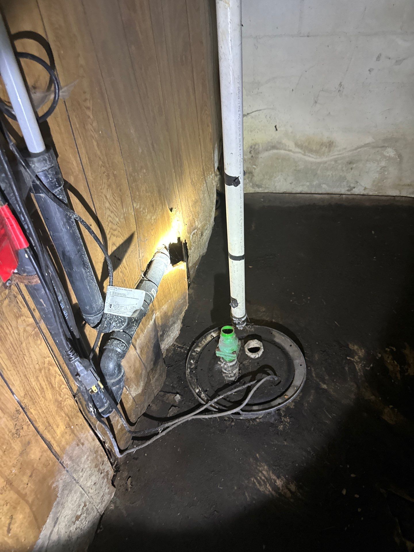 Dryout of previously flooded basement by BlueRed Restoration