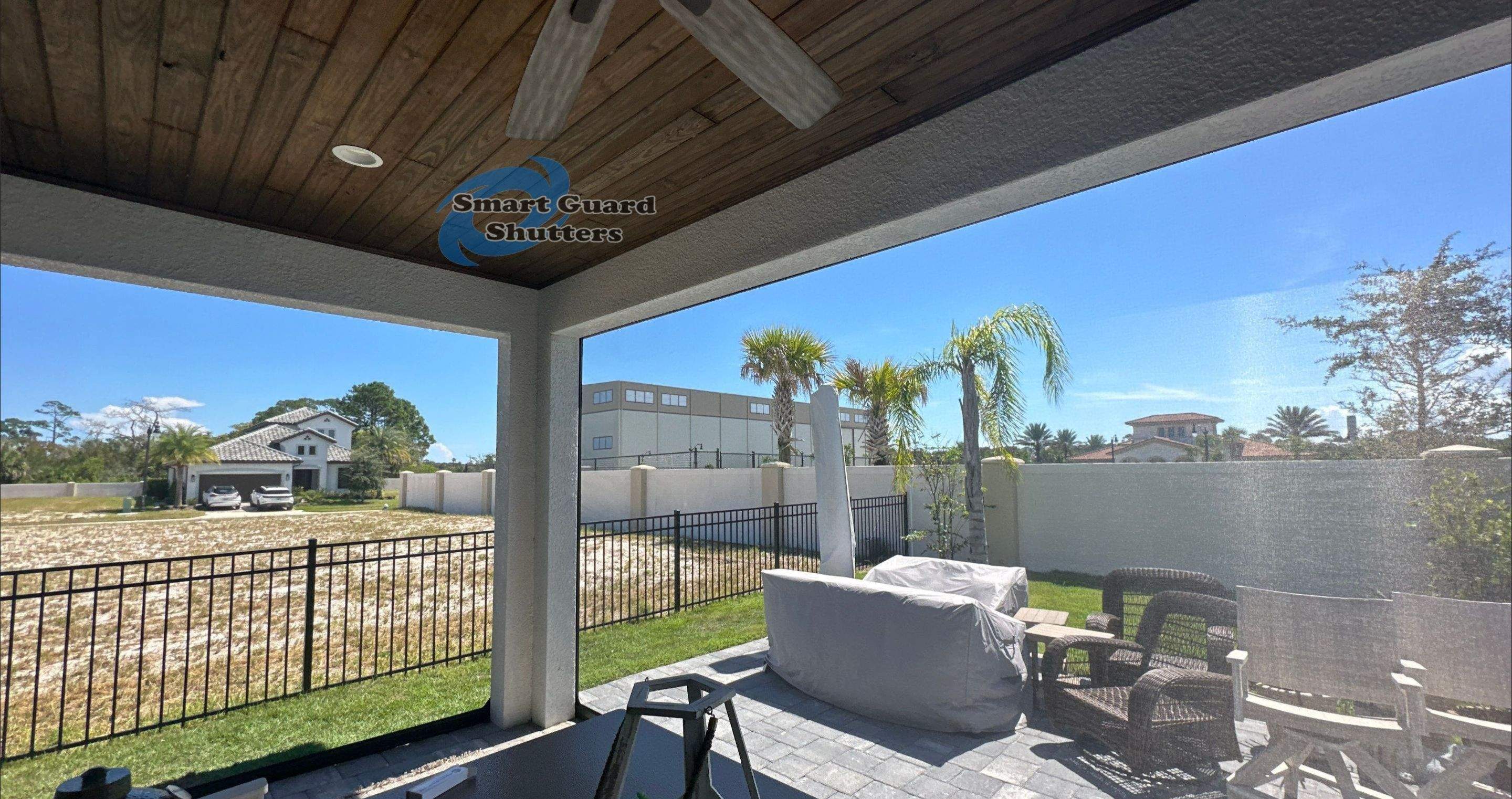 Retractable Sun & Bug Screen  by Smart Guard Shutters