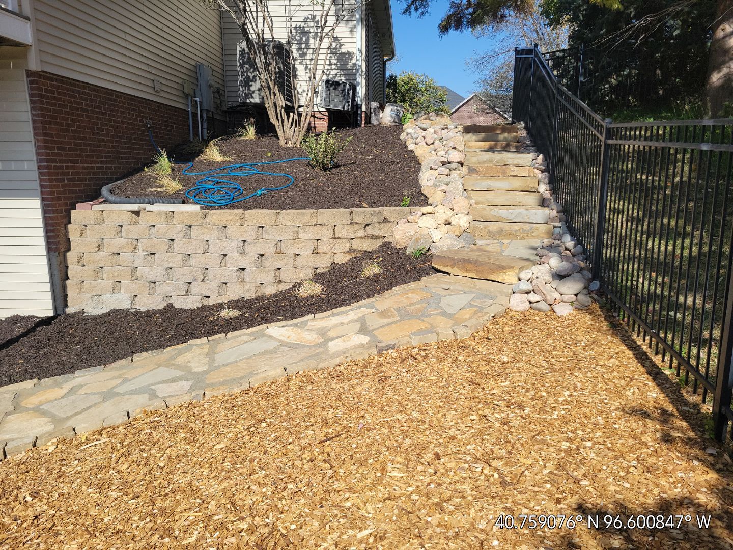 Updated Stone Stepper Path by New Horizon Landscapes