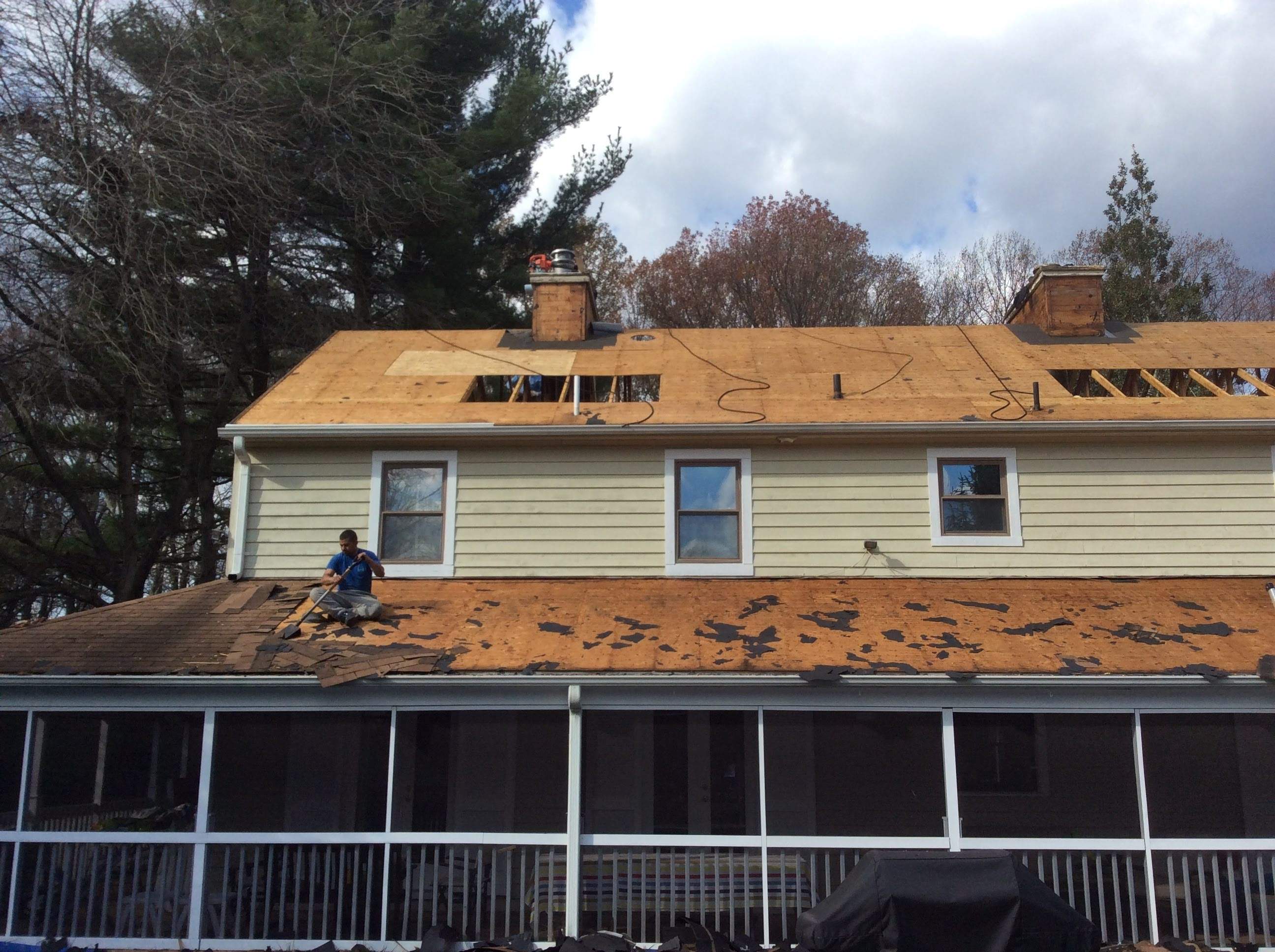 Residential Roofing Installation using Pewterwood Shingles  by Alpha Design Services