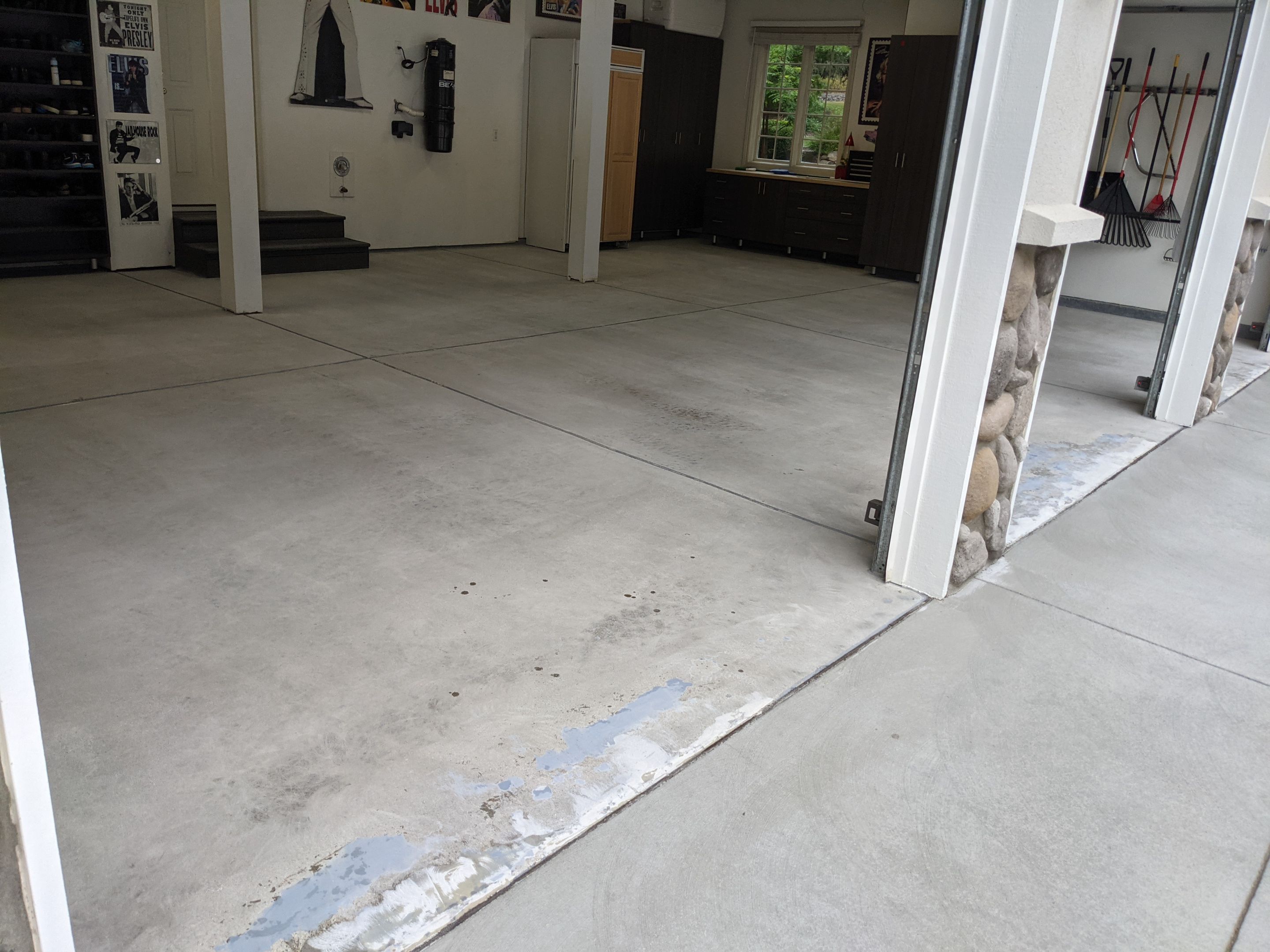 Garage Transformation using Slate Stone by Croc Coatings, LLC