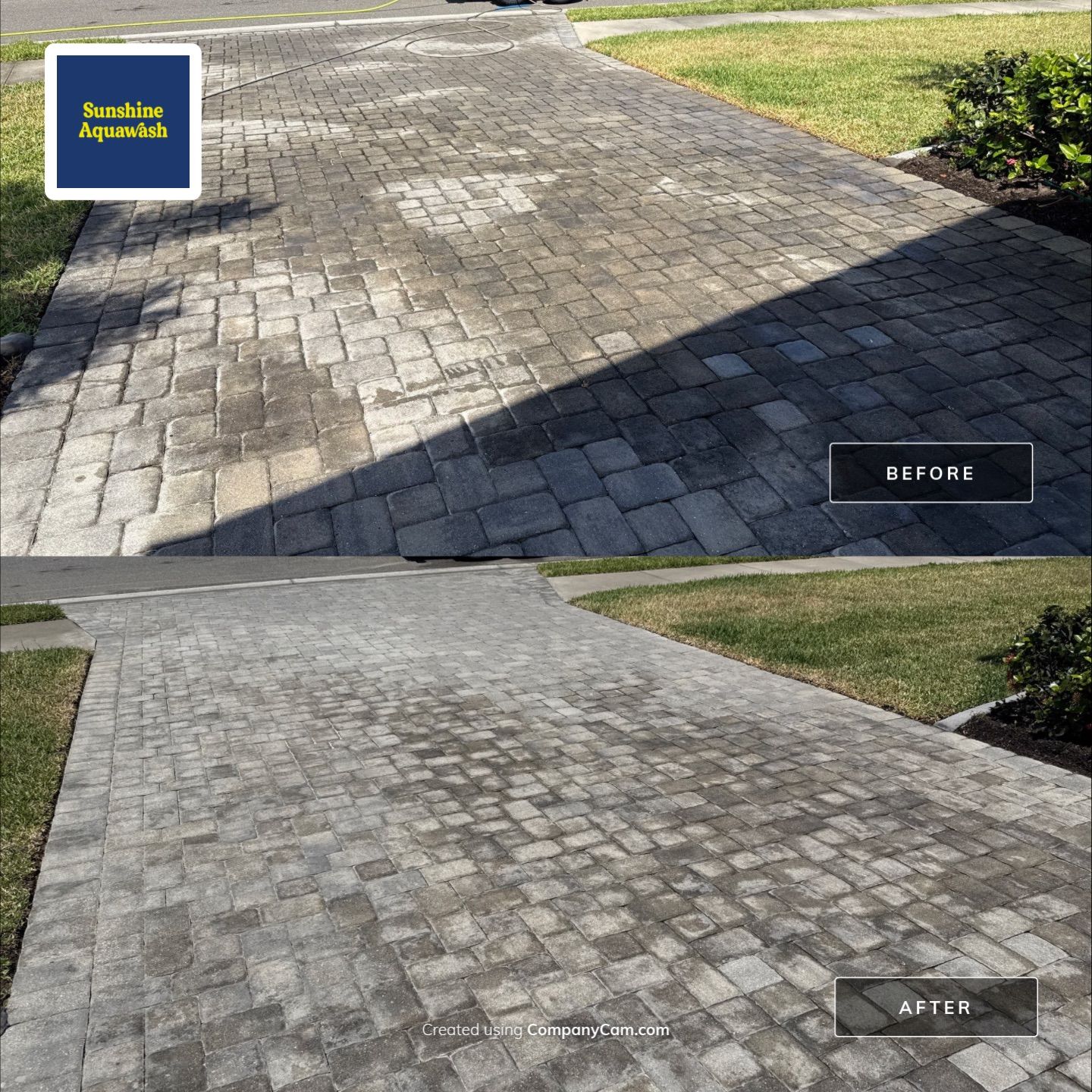 Paver Driveway & Concrete Cleaning | Trevesta Community | Palmetto, FL by Sunshine AquaWash