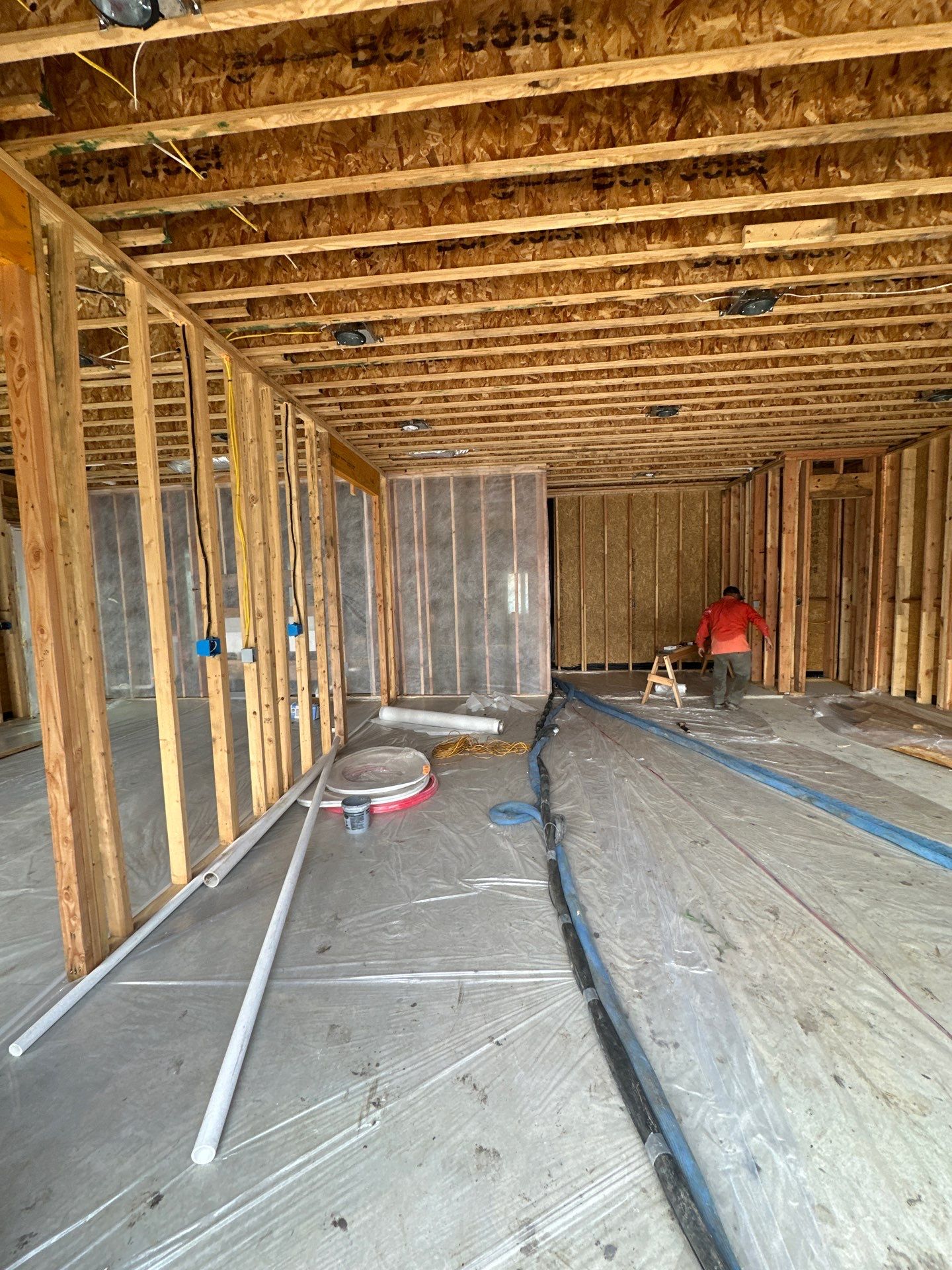 Open cell spray foam job completed at this beautiful custom home in Dallas TX by Apex Insulation Solutions