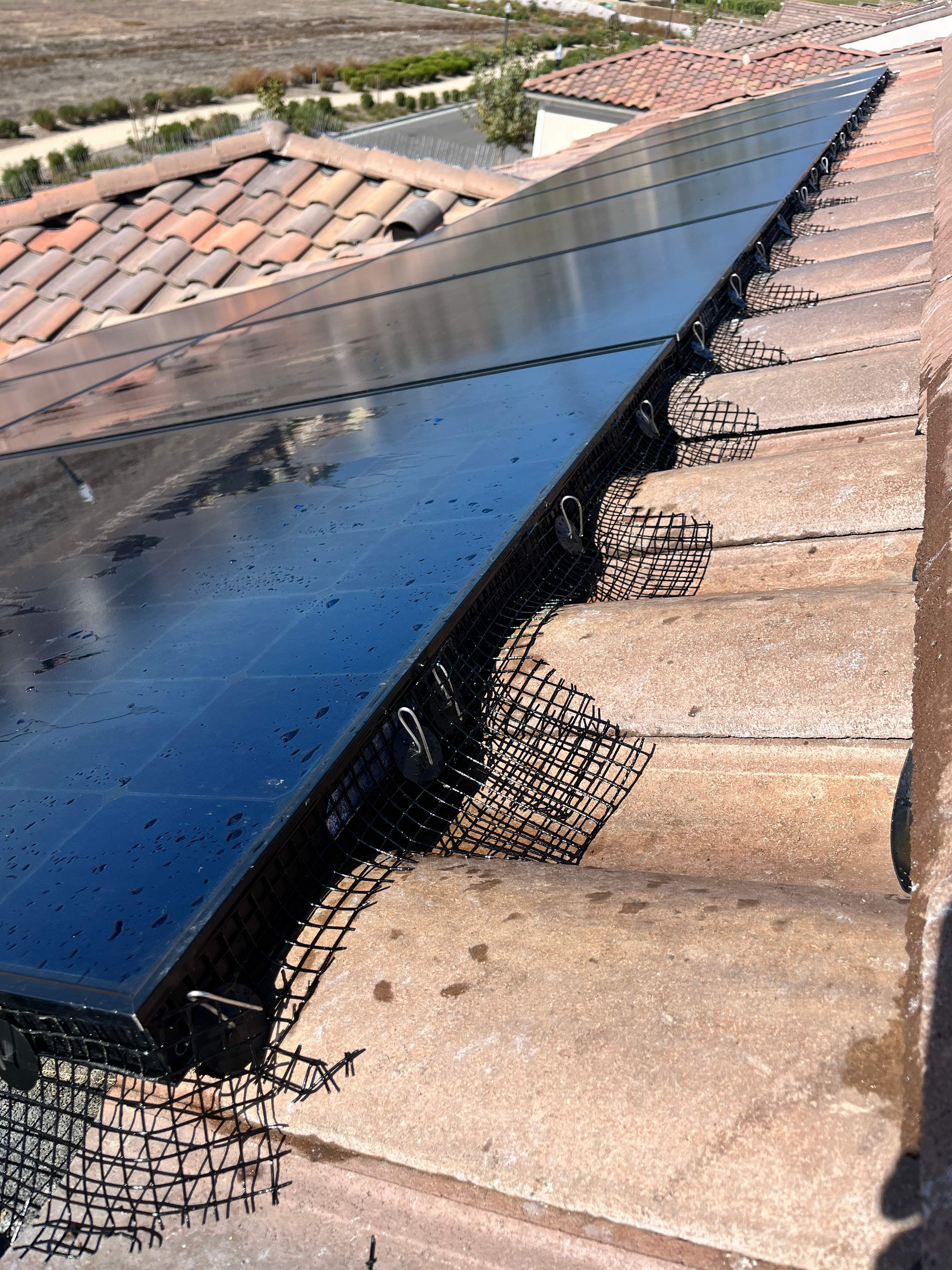 Bird Proofing Solar Panels in Ontario Ca by Palm Coast Solar Cleaning