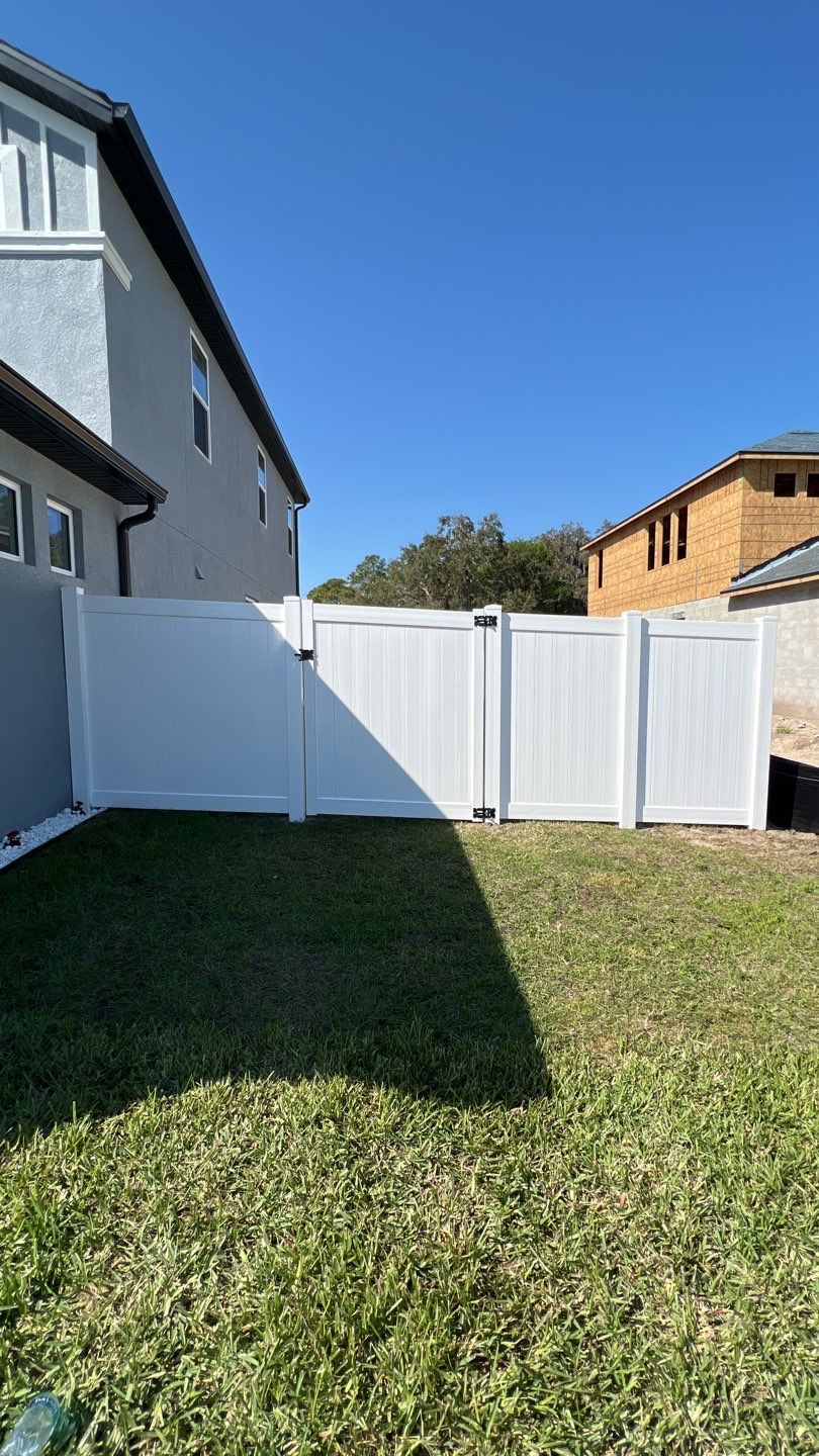 Sarasota, FL 6ft. Tall White Vinyl Privacy Fence & 3 Rail Aluminum Fence by Asap fence and gates, LLC
