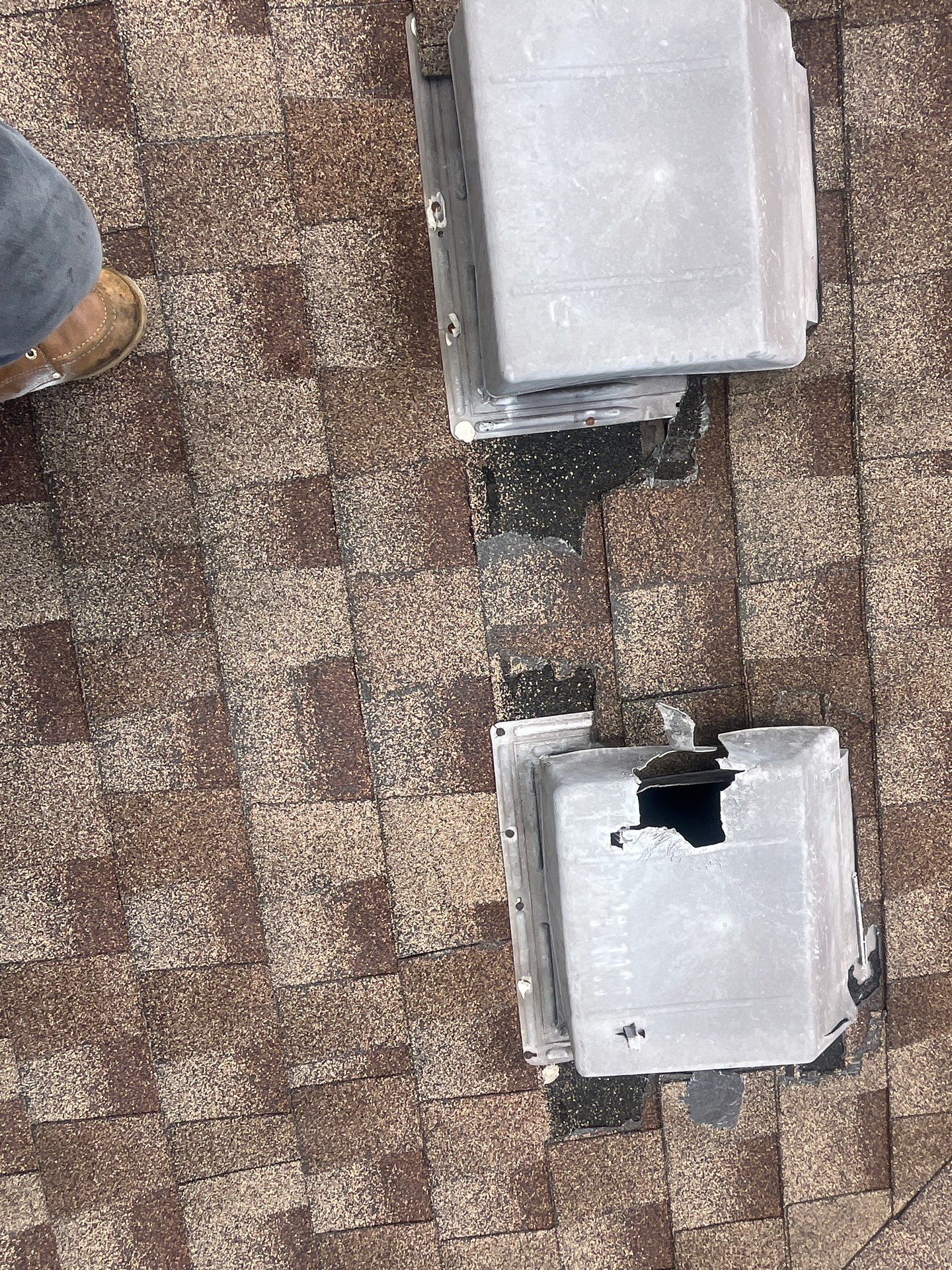 Hail Damage using Owen's Corning Duration (Lifetime) Shingles by Roof Repair Company