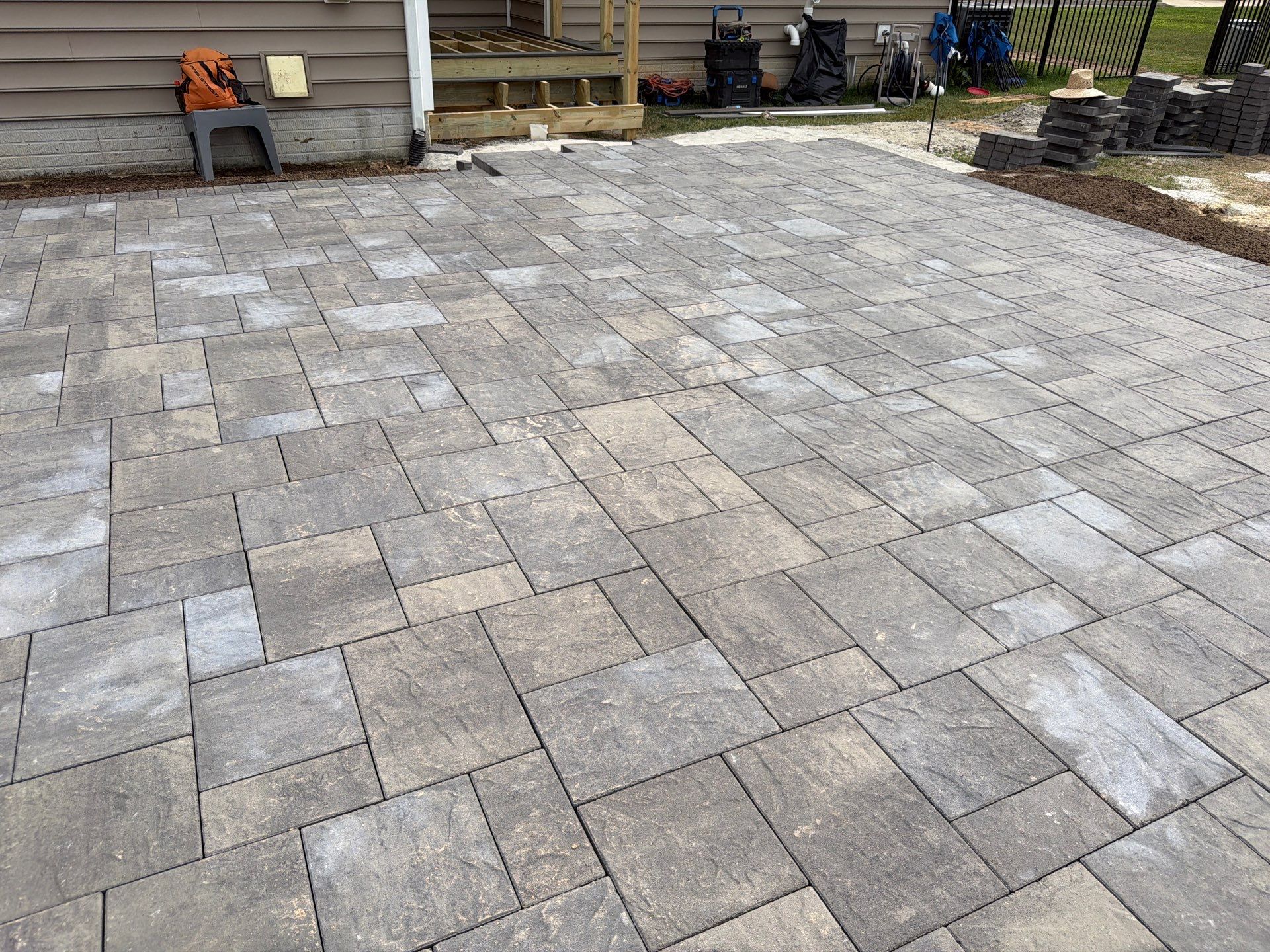 🏡 BELGARD PAVER PATIO WITH DECK STEPS IN MIDDLETOWN, DELAWARE 🔥🧱✨ by Studio G Indoor Spaces & Outdoor Living