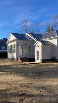 Waquoit, MA Gutter Installation using 6" Half Round Galvalume Gutter