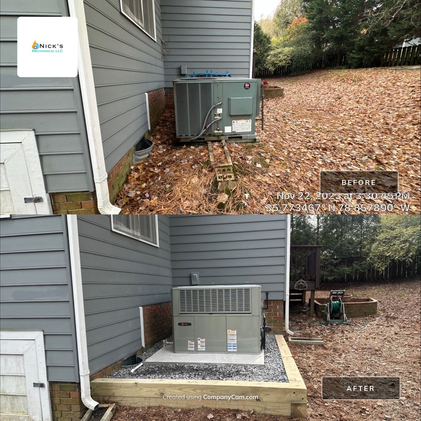 Trane Package Unit Installation by Nick's Mechanical LLC.