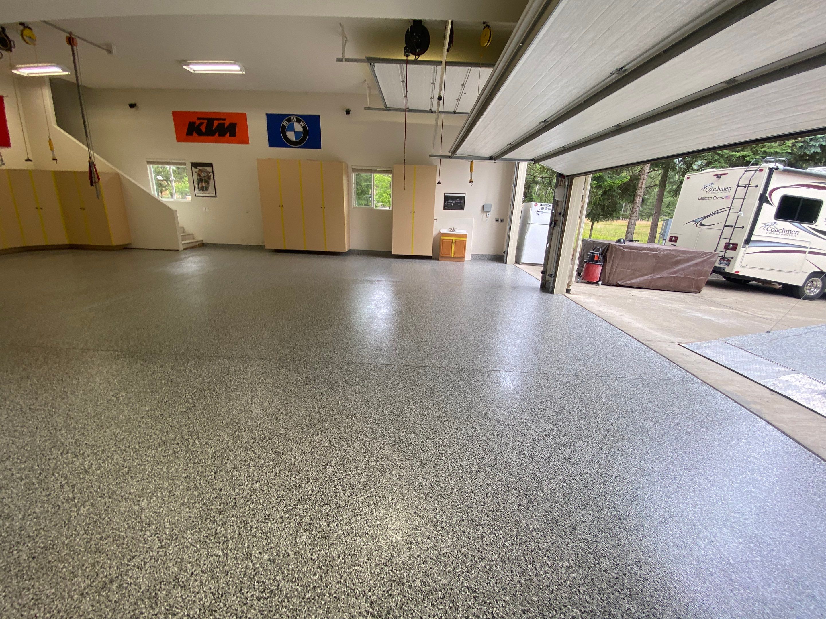 Garage Transformation using Domino by Croc Coatings, LLC