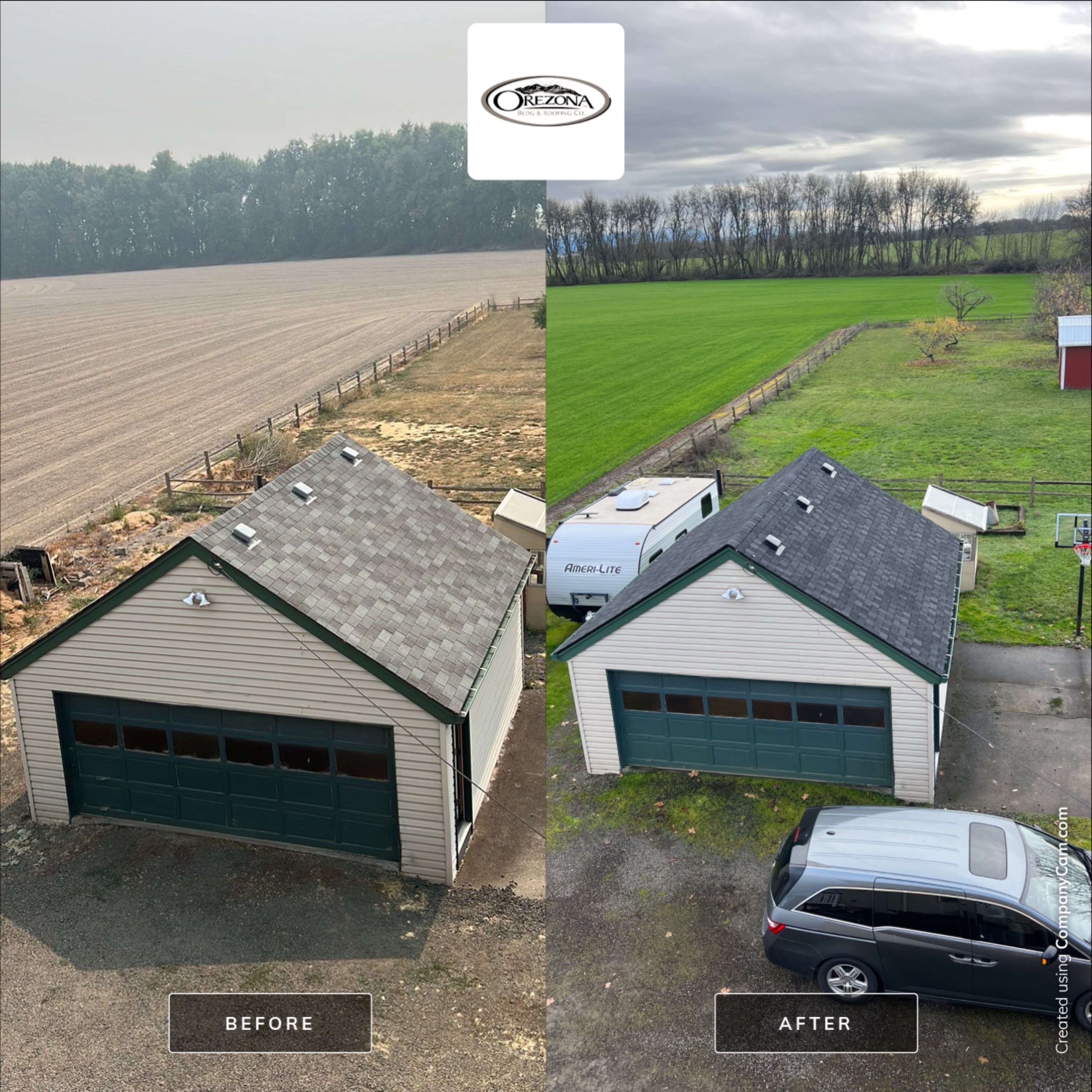 Residential Roofing Installation using IKO Dynasty (Color: Granite Black) by Orezona Building & Roofing Company, Inc.