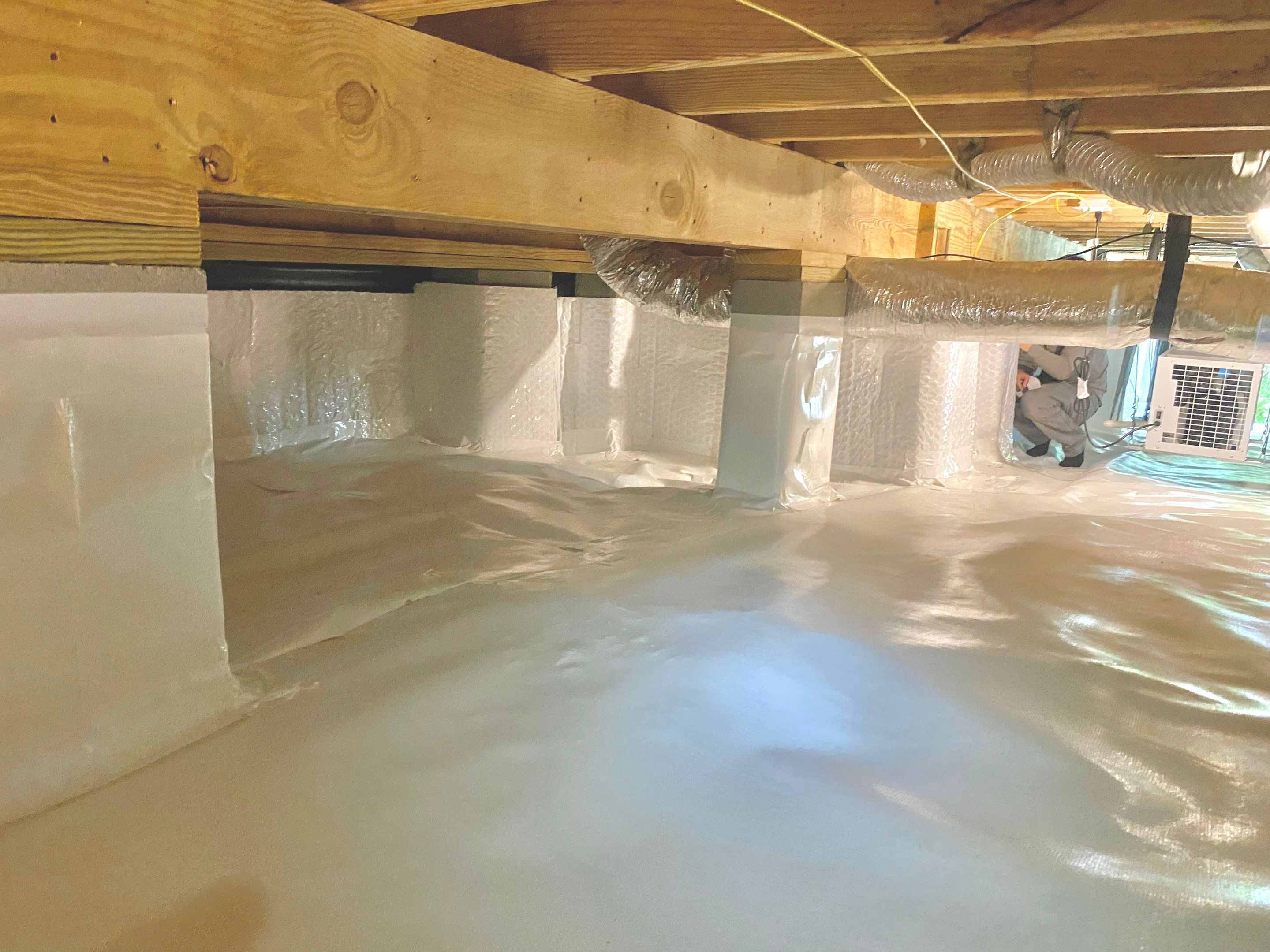 Impact Choice Encapsulation with French Drain, Mold Removal, and Crawlspace Door by Impact Crawlspace
