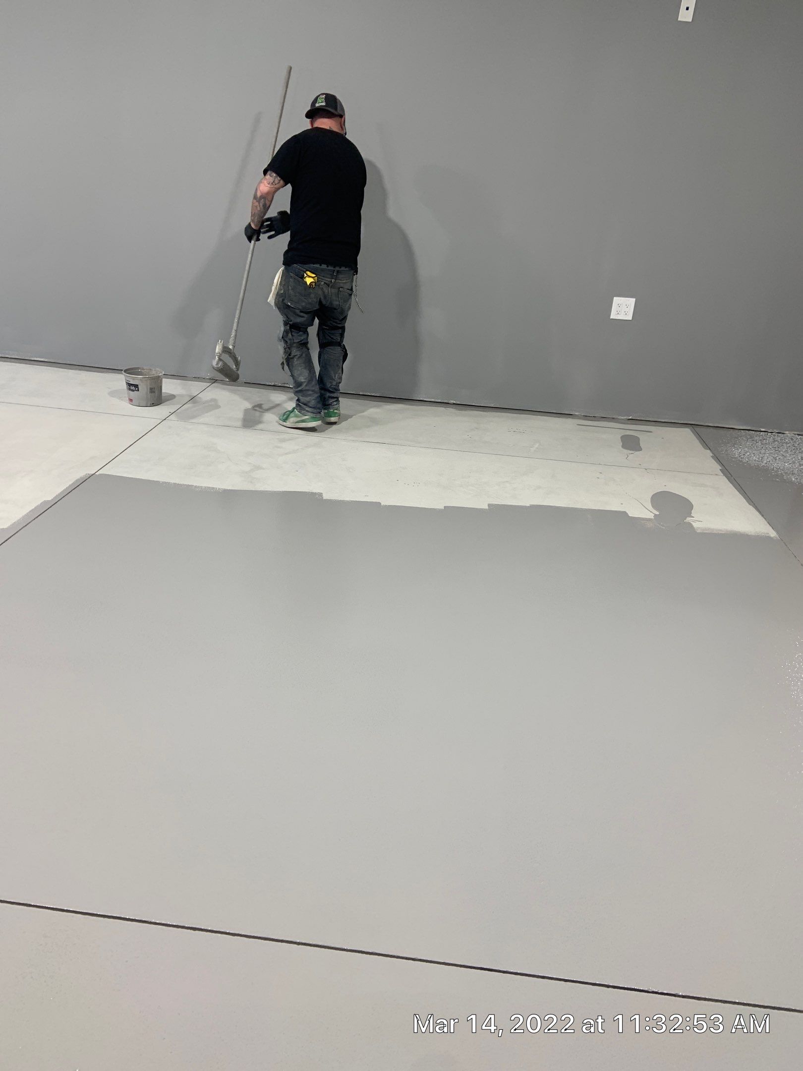 Garage Transformation using Slate Stone by Croc Coatings, LLC