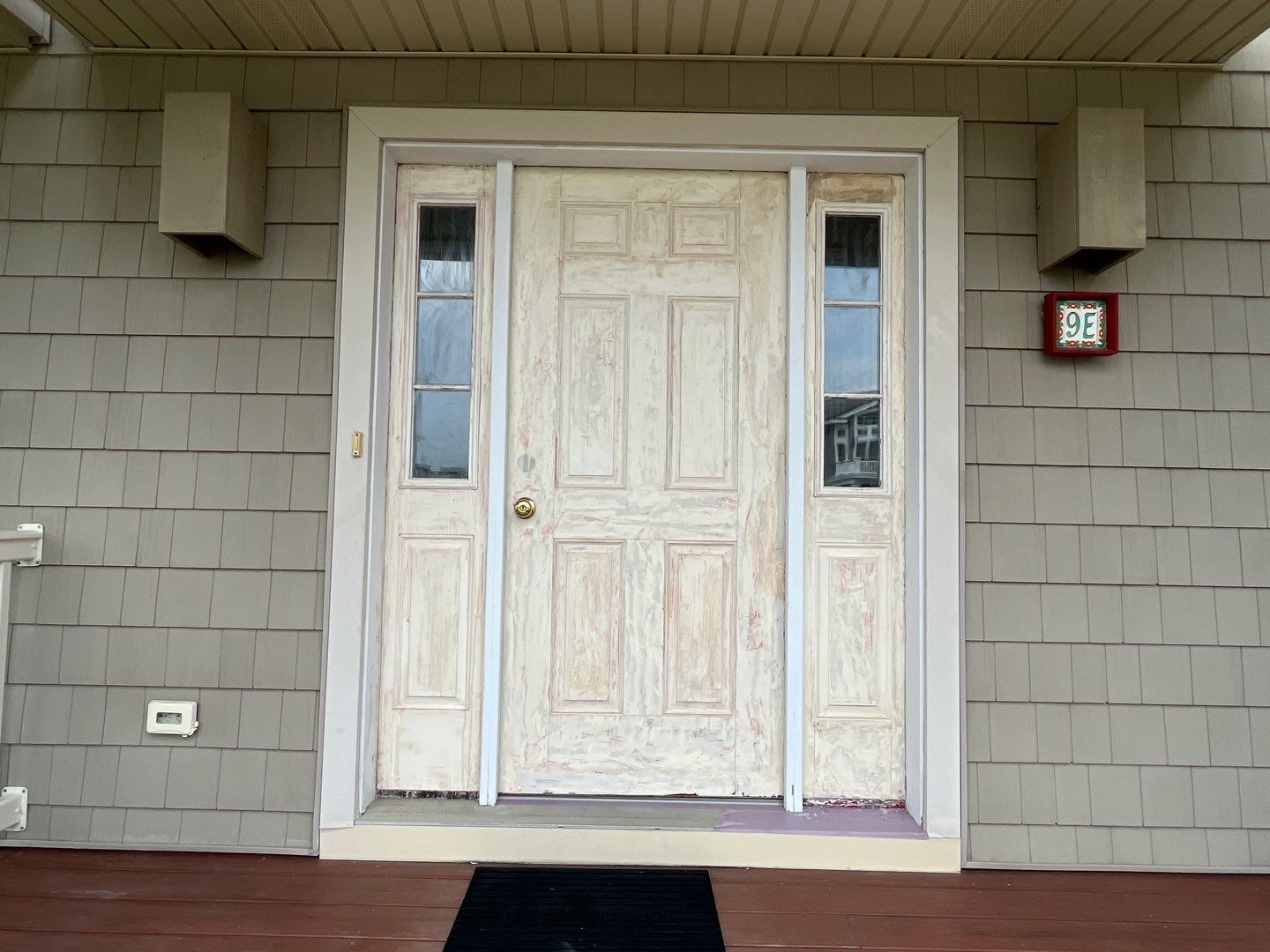 Front Door and Sidelight Refinishing and Painting in Avalon New Jersey by FreshCoat Works LLC