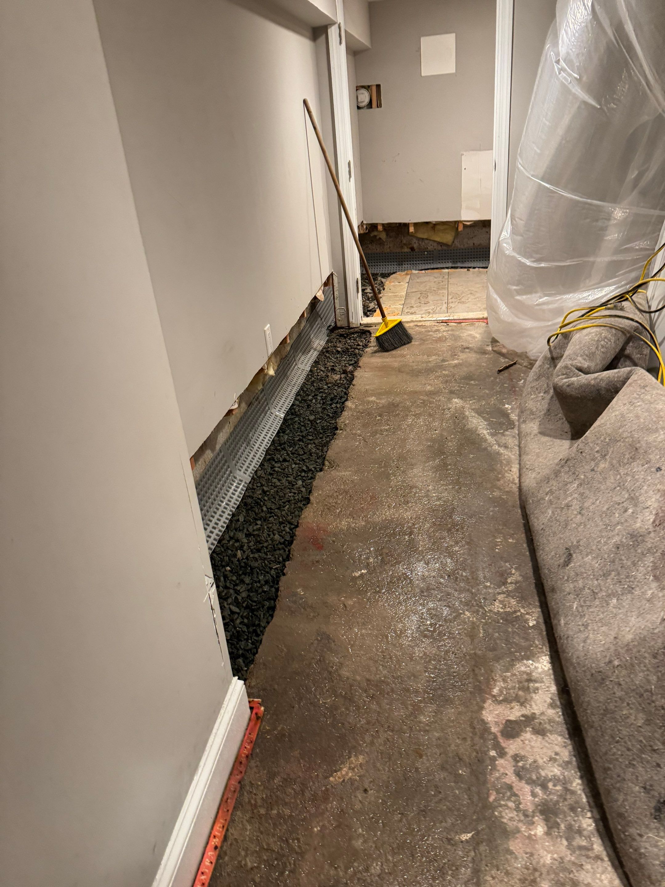 Interior French Drain Livingston NJ by Pure Service Pro, LLC 