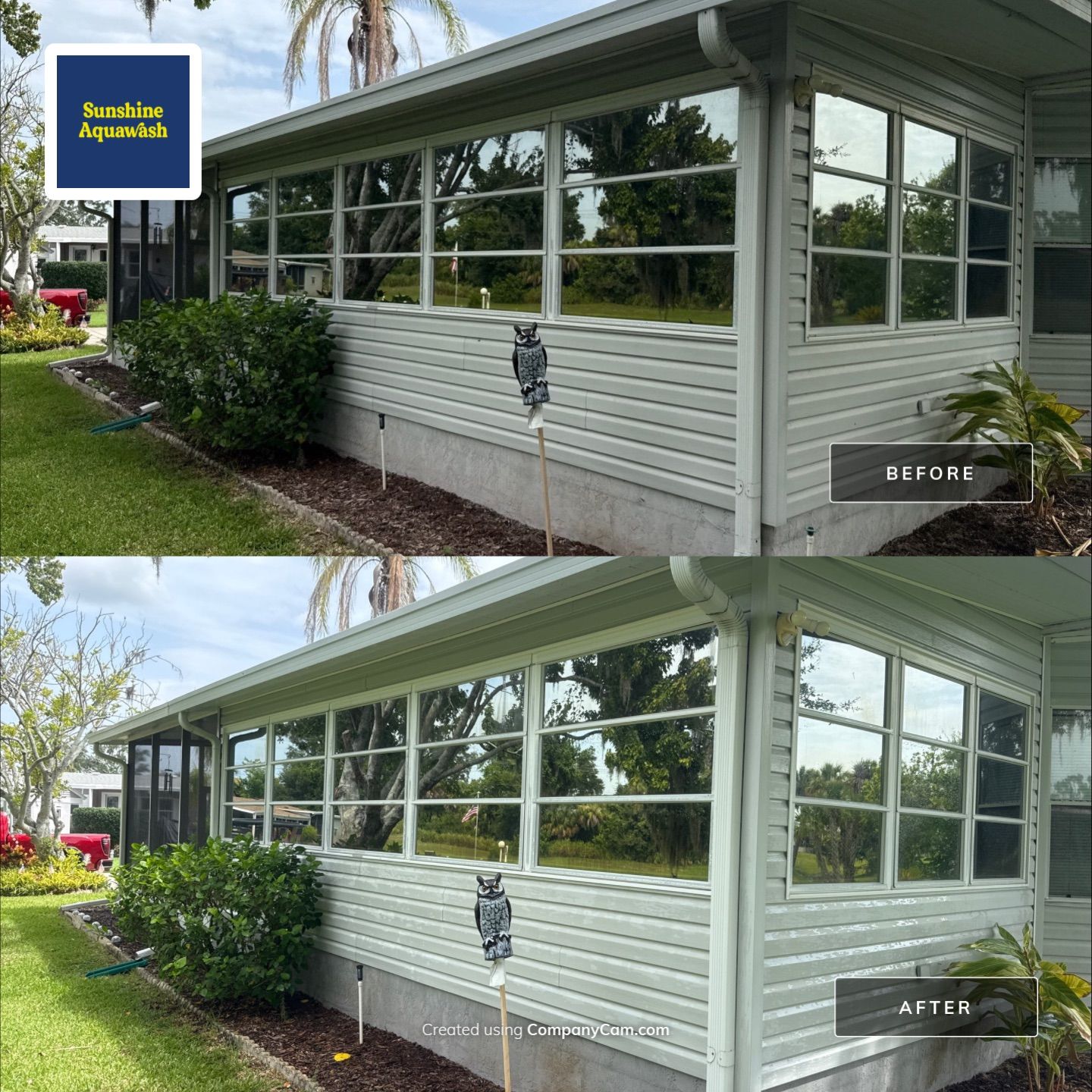Mobile Home Soft Wash & Gutter Brightening in Ellenton, FL by Sunshine AquaWash