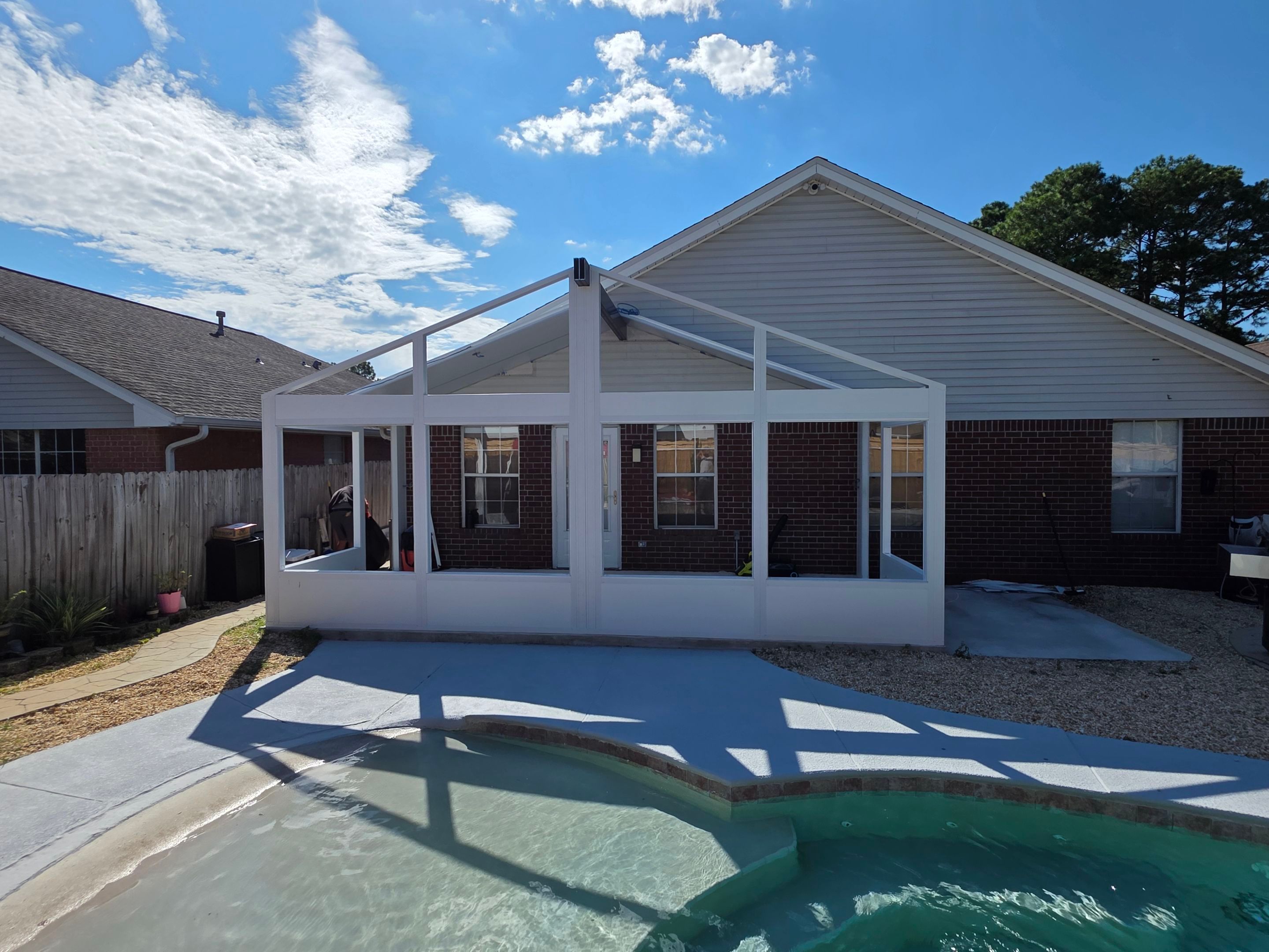 Fort Walton Beach Poolside Screen Room & Patio Cover by Titan Sunrooms