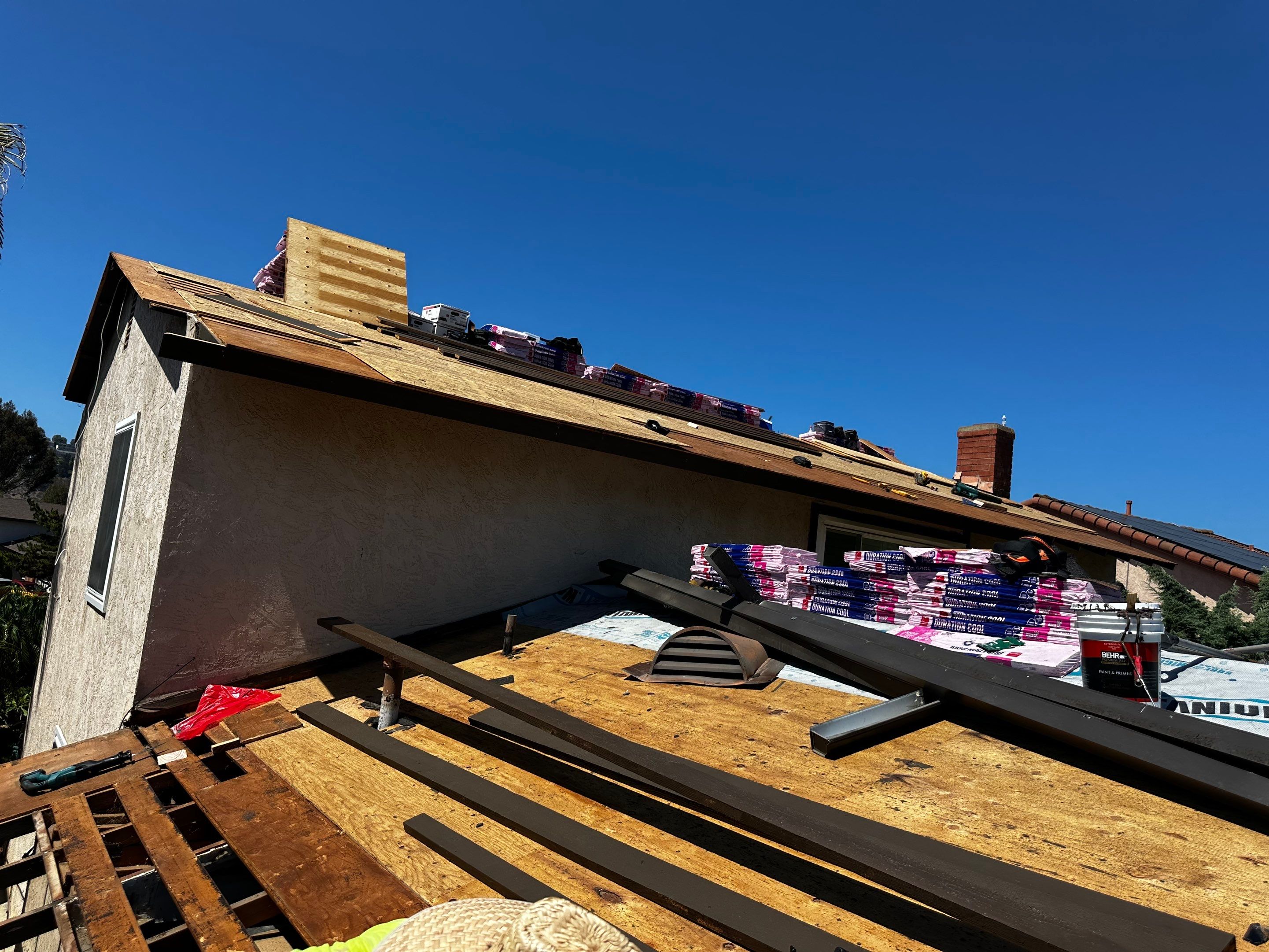Full Residential Roof Replacement and Decking Repair in San Diego by Reliable Roofing San Diego Inc.