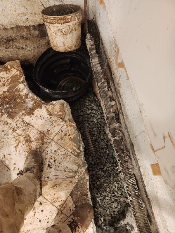 Interior French Drain Parsippany NJ by Pure Service Pro, LLC 