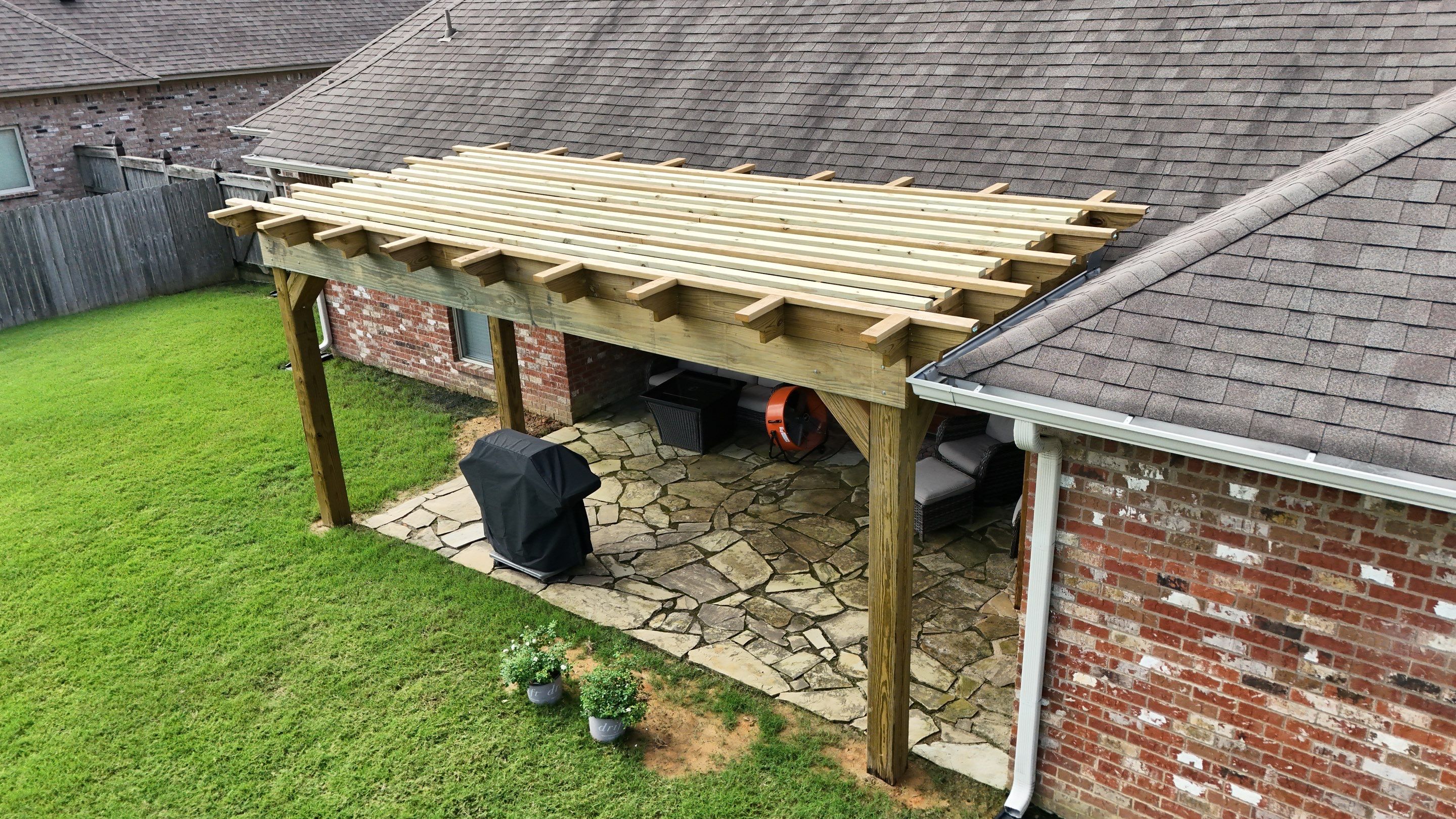Pergola using Treated Pine by Roberson Construction LLC