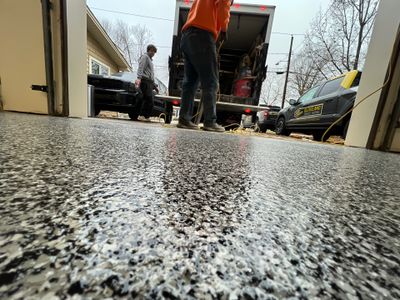 Garage Coating using Polyaspartic 