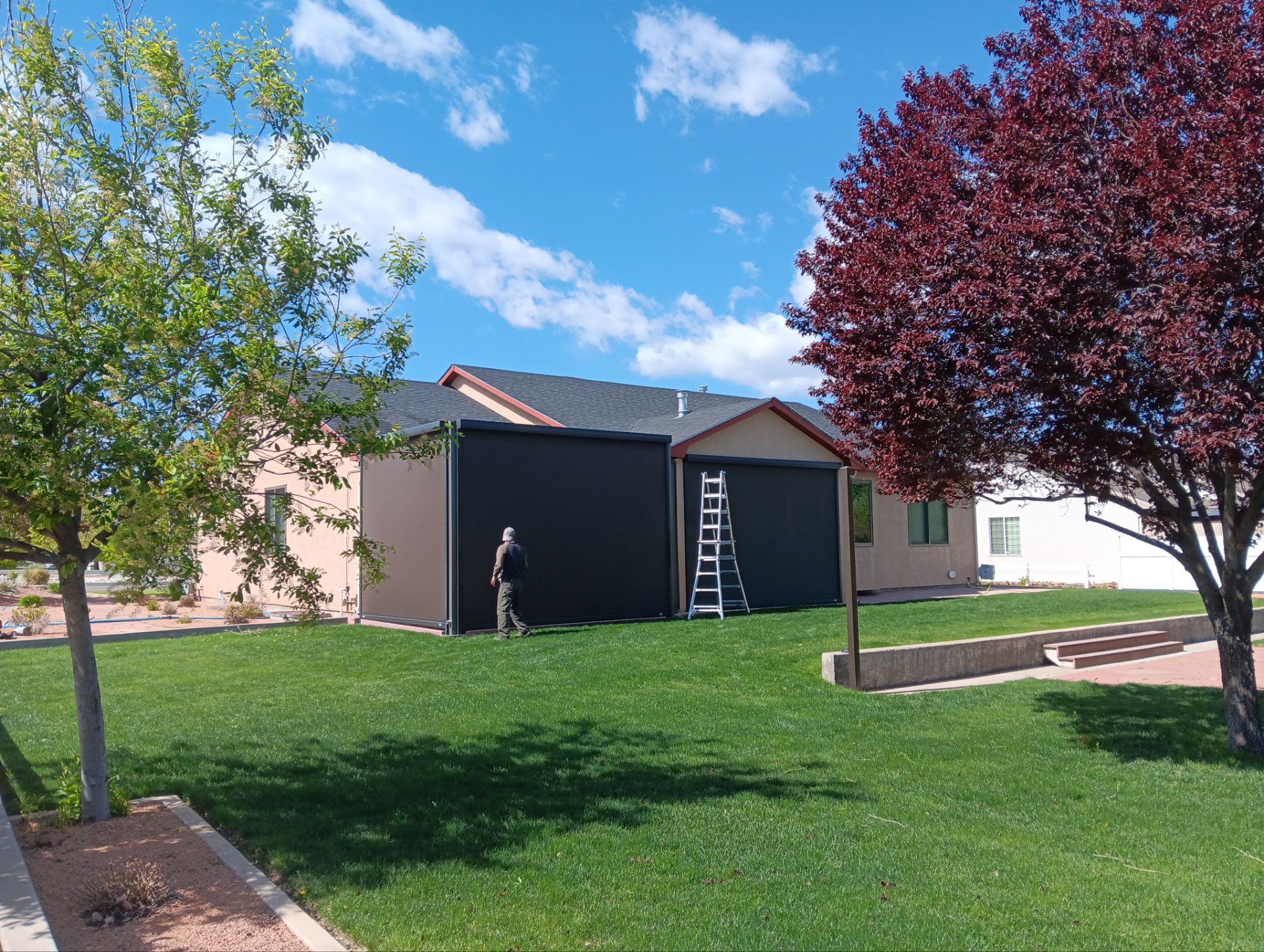 Motorized Aluminum Pergola & Exterior Screens by Outdoor Solutions Colorado