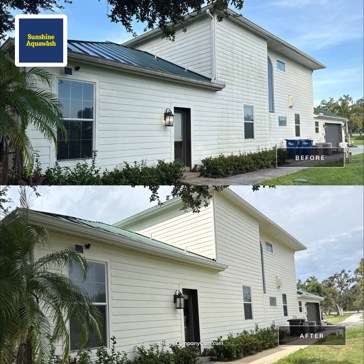 🐎 Vinyl Horse Fence, Entrance Cleaning + House Wash – Parrish, FL by Sunshine AquaWash