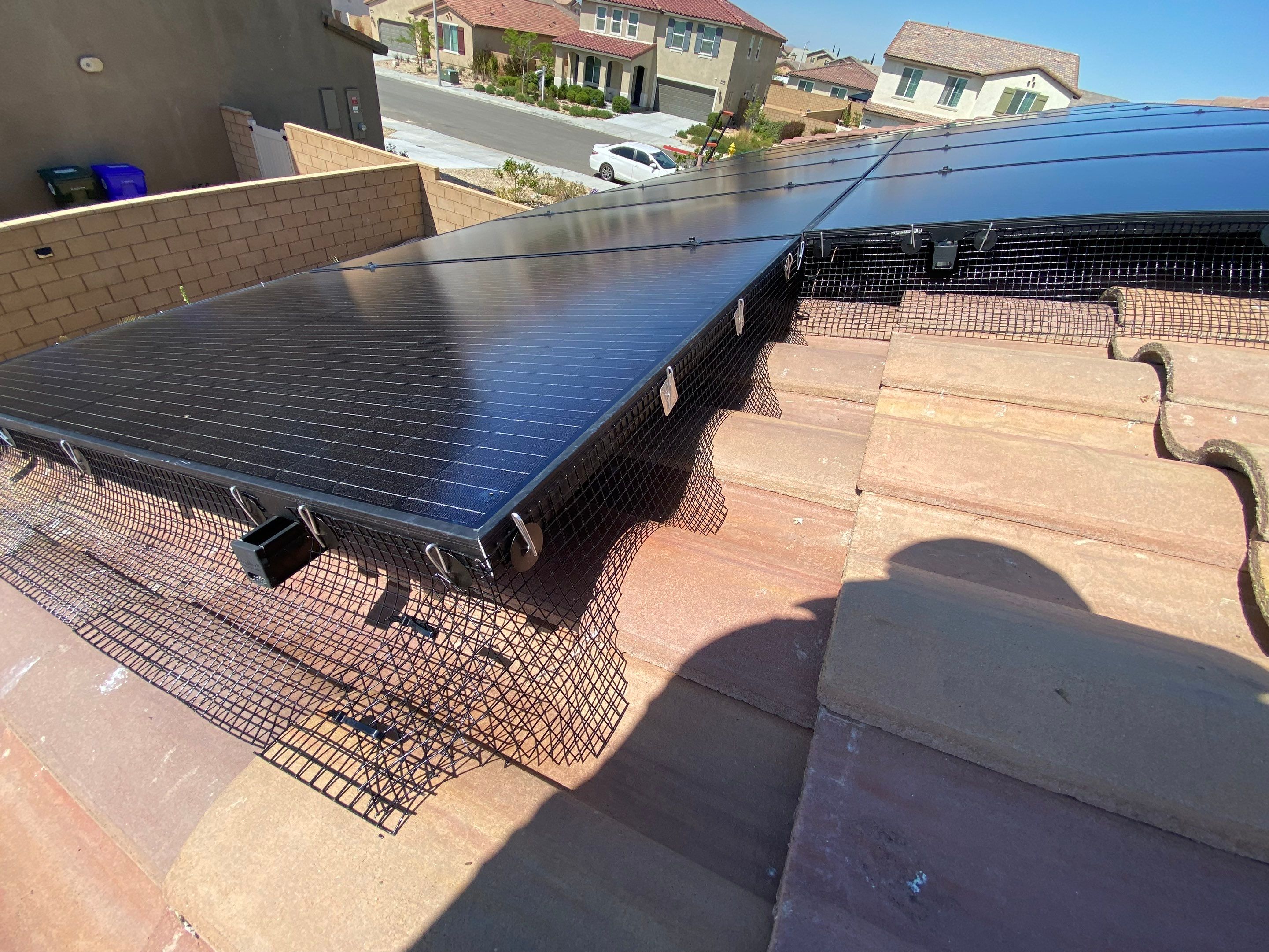 Bird Proofing Project in Victorville Ca by Palm Coast Solar Cleaning